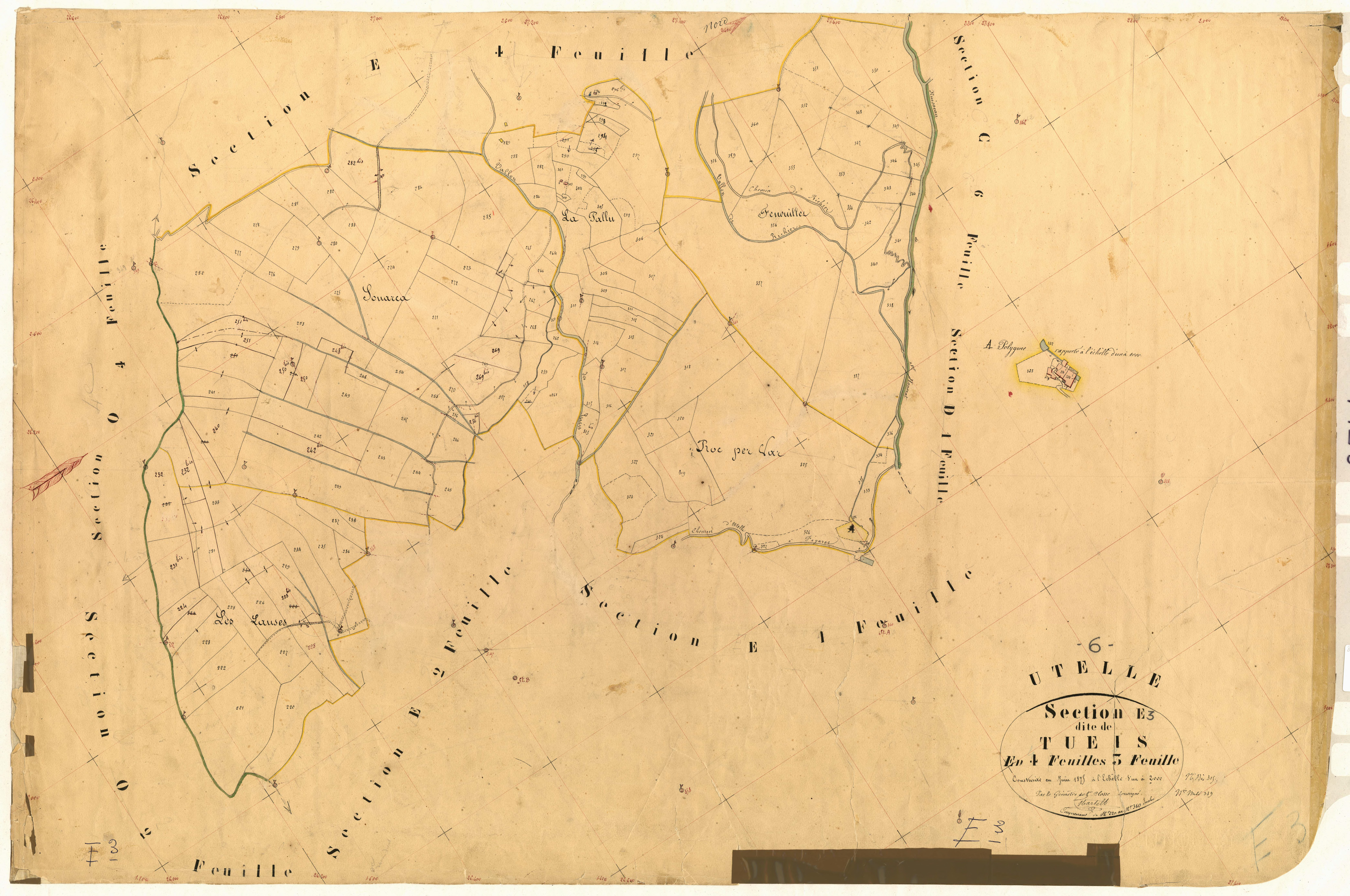 Tueis. - Plan de section, E3