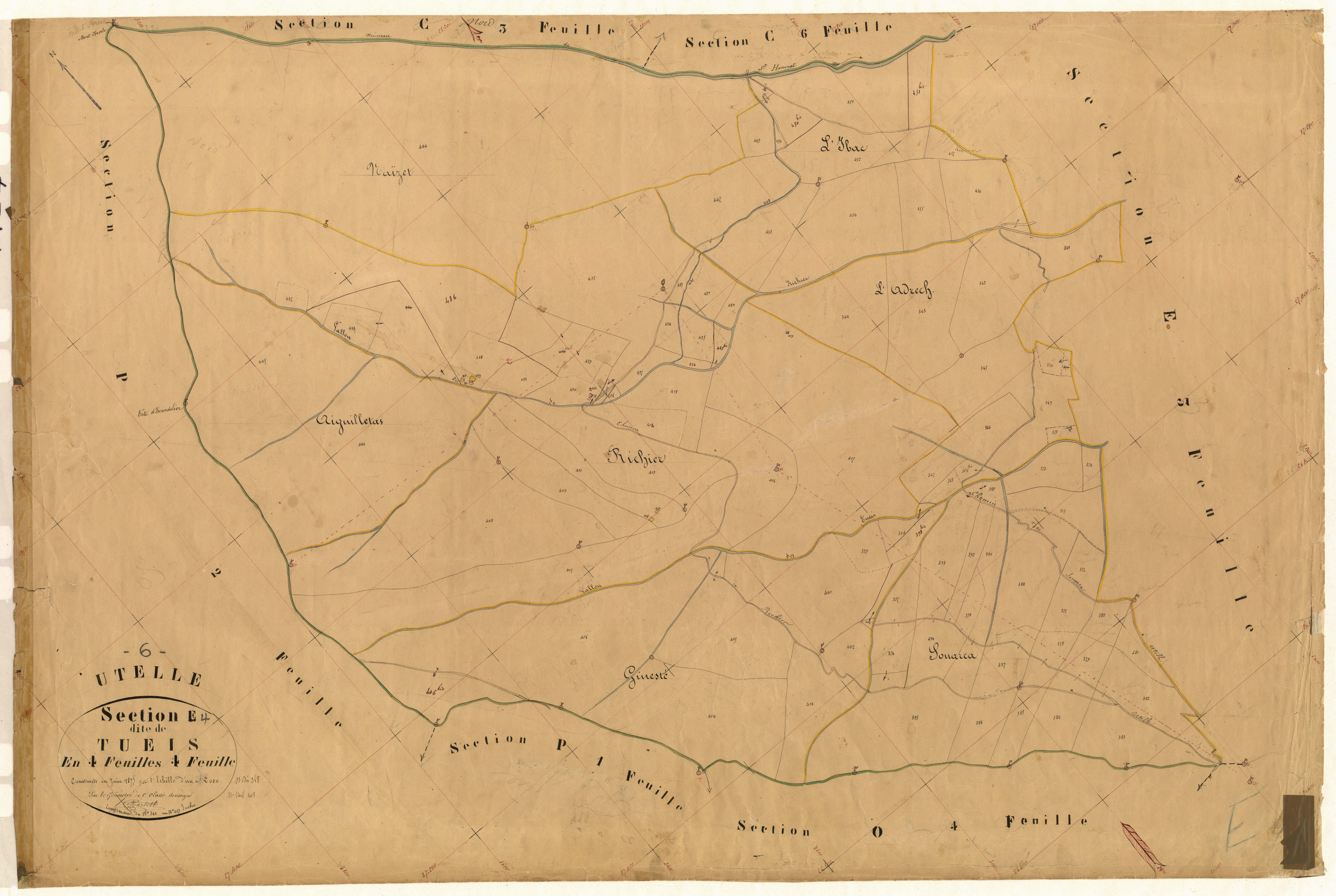 Tueis. - Plan de section, E4