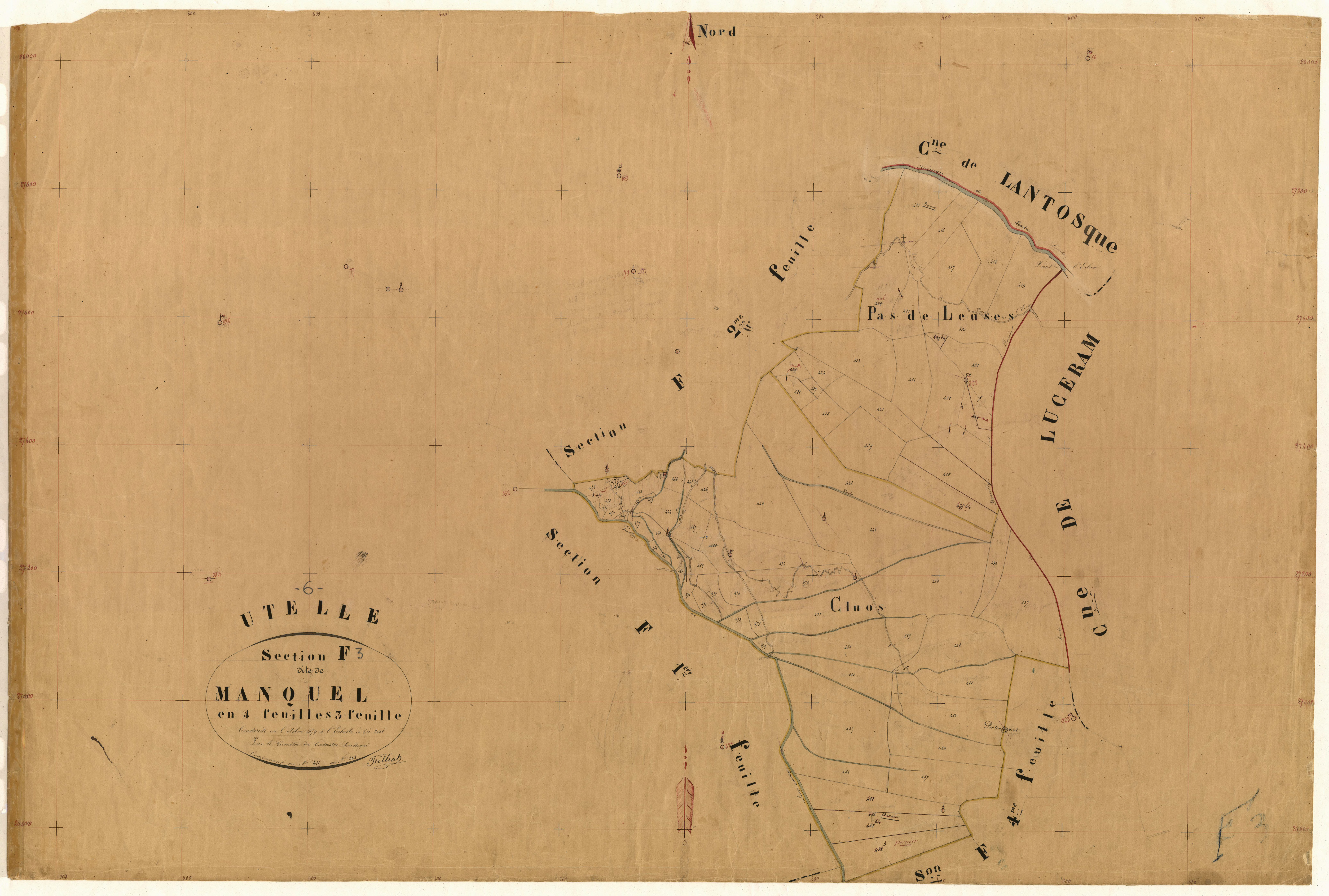 Manquel. - Plan de section, F3