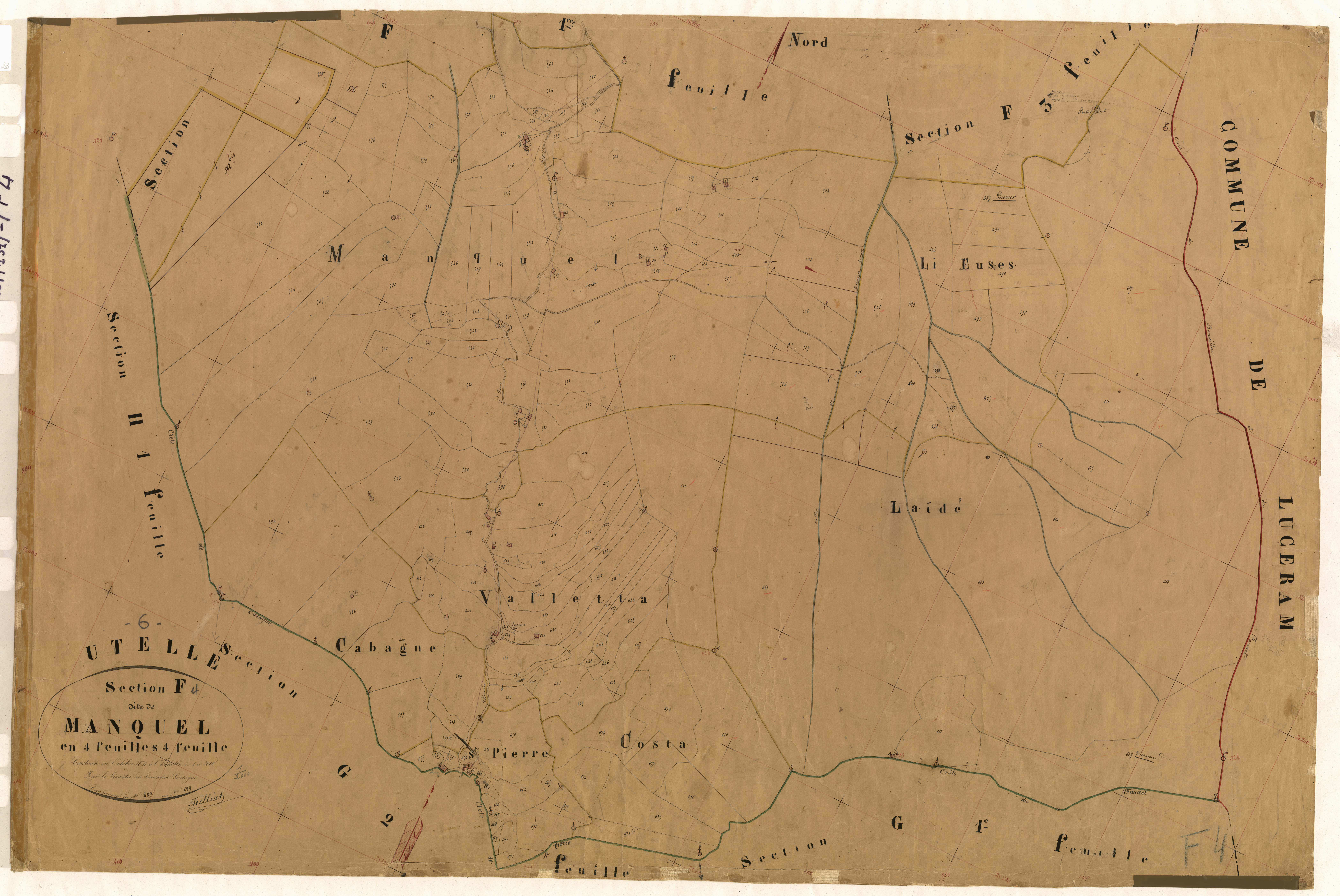 Manquel. - Plan de section, F4