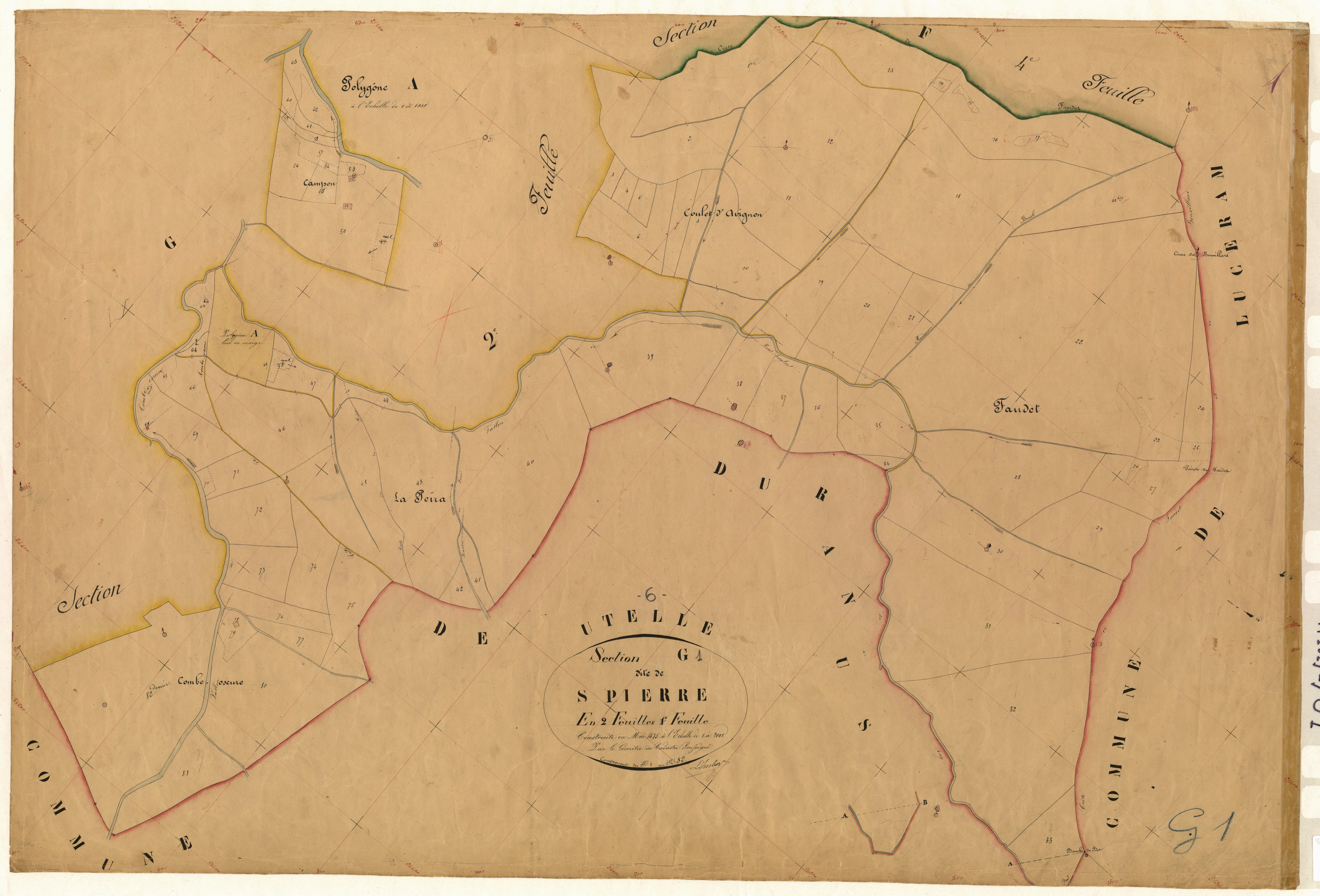 Saint Pierre. - Plan de section, G1