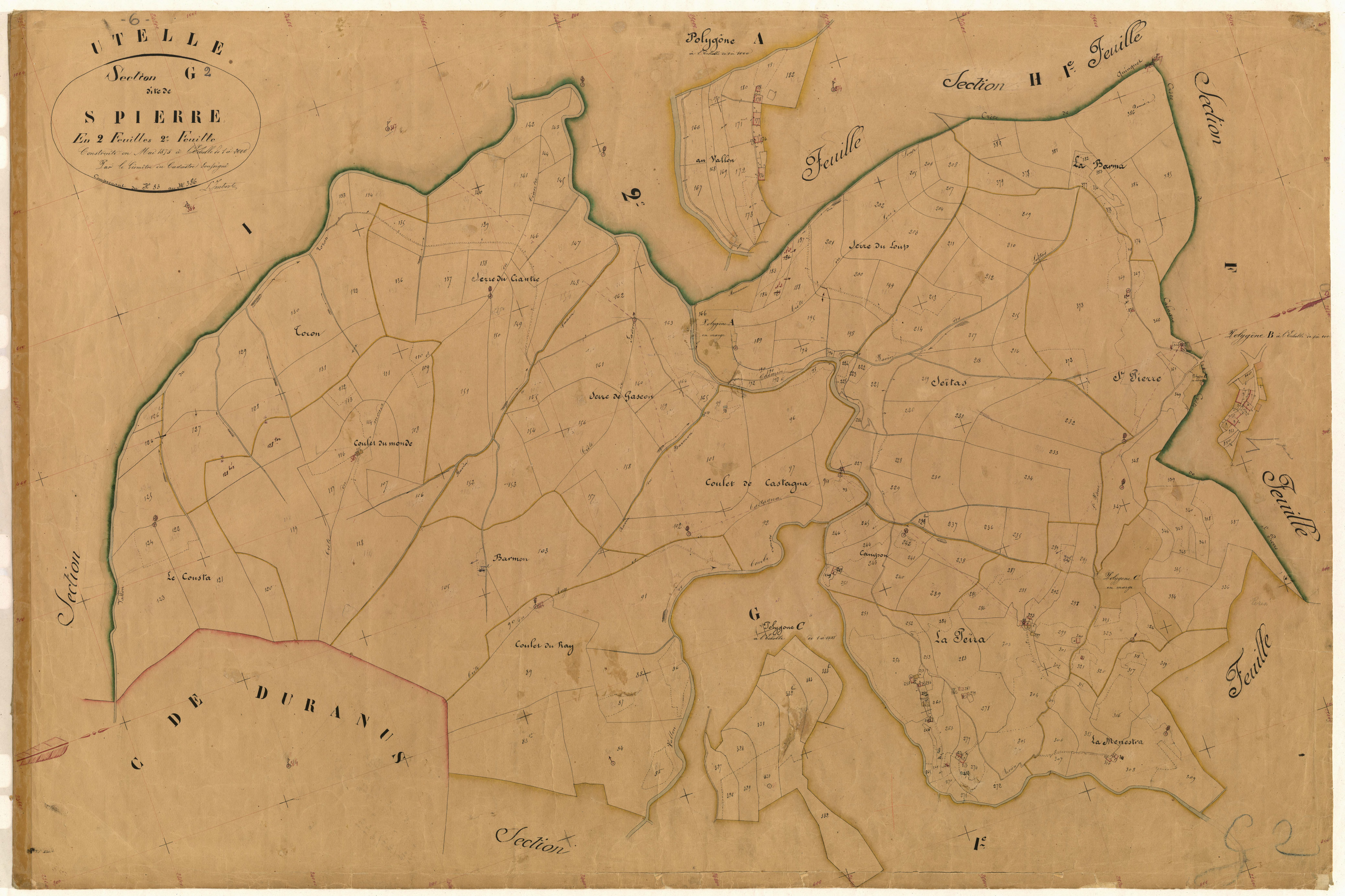 Saint Pierre. - Plan de section, G2