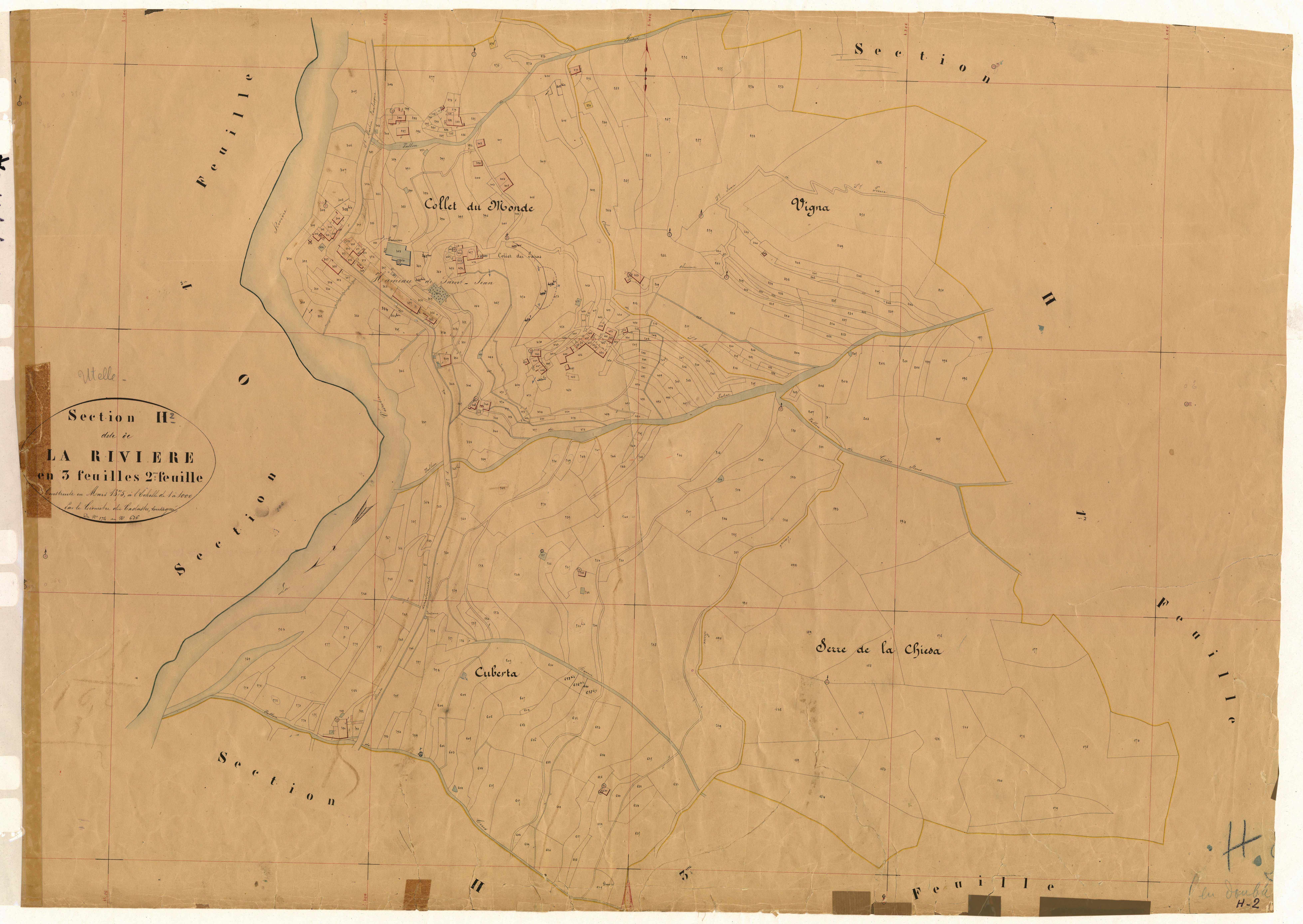 La Riviere. - Plan de section, H2