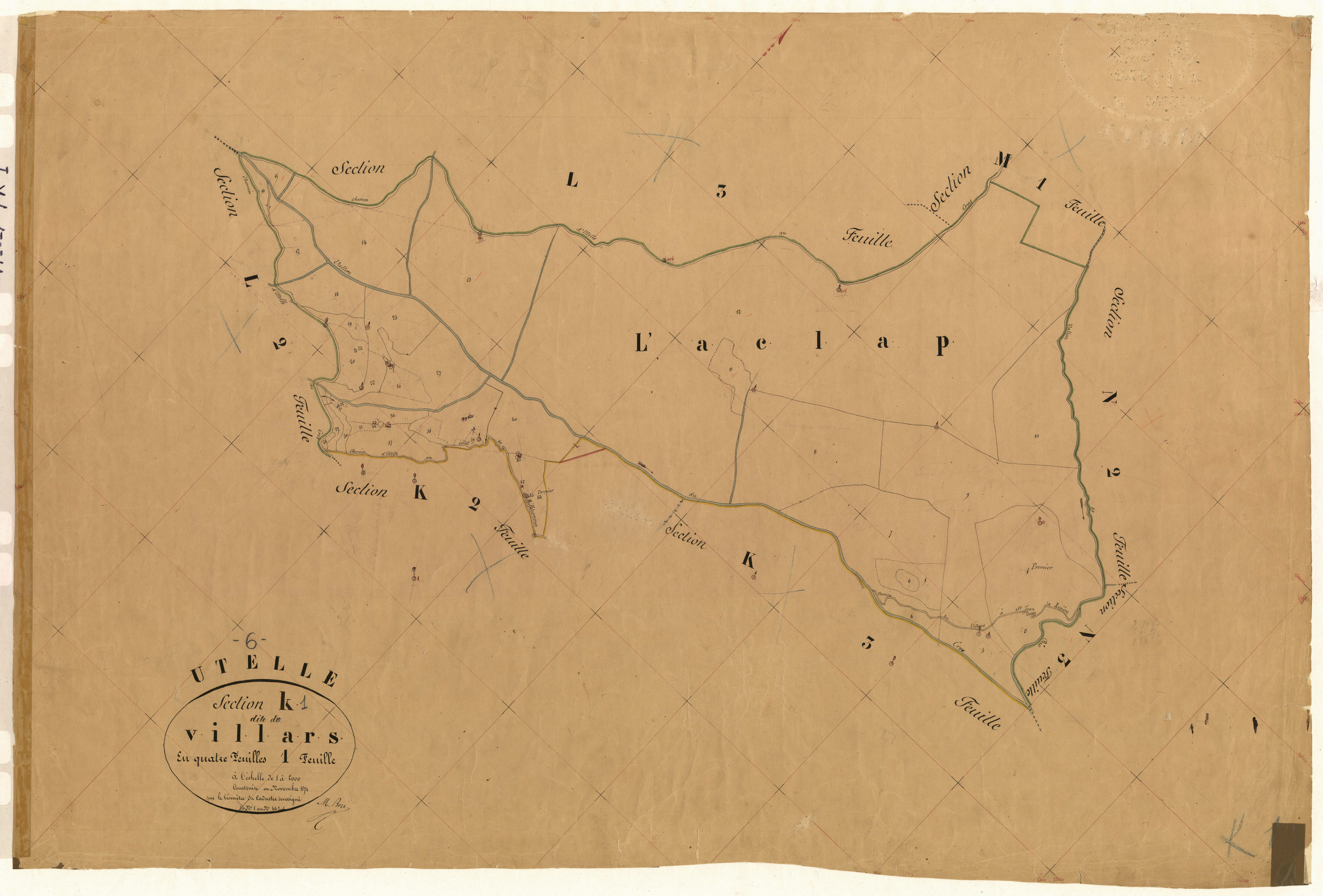 Le Villars. - Plan de section, K1