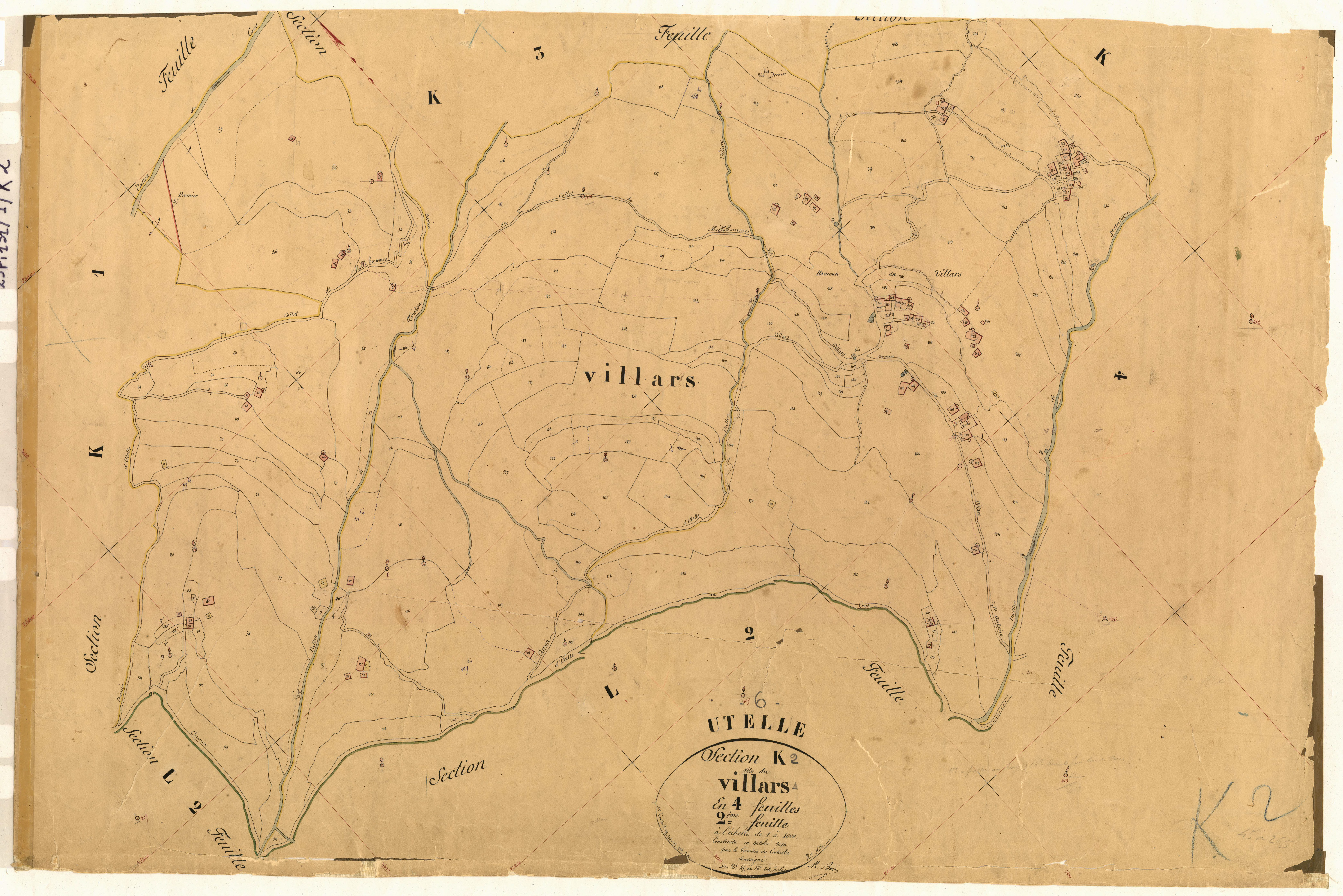 Le Villars. - Plan de section, K2