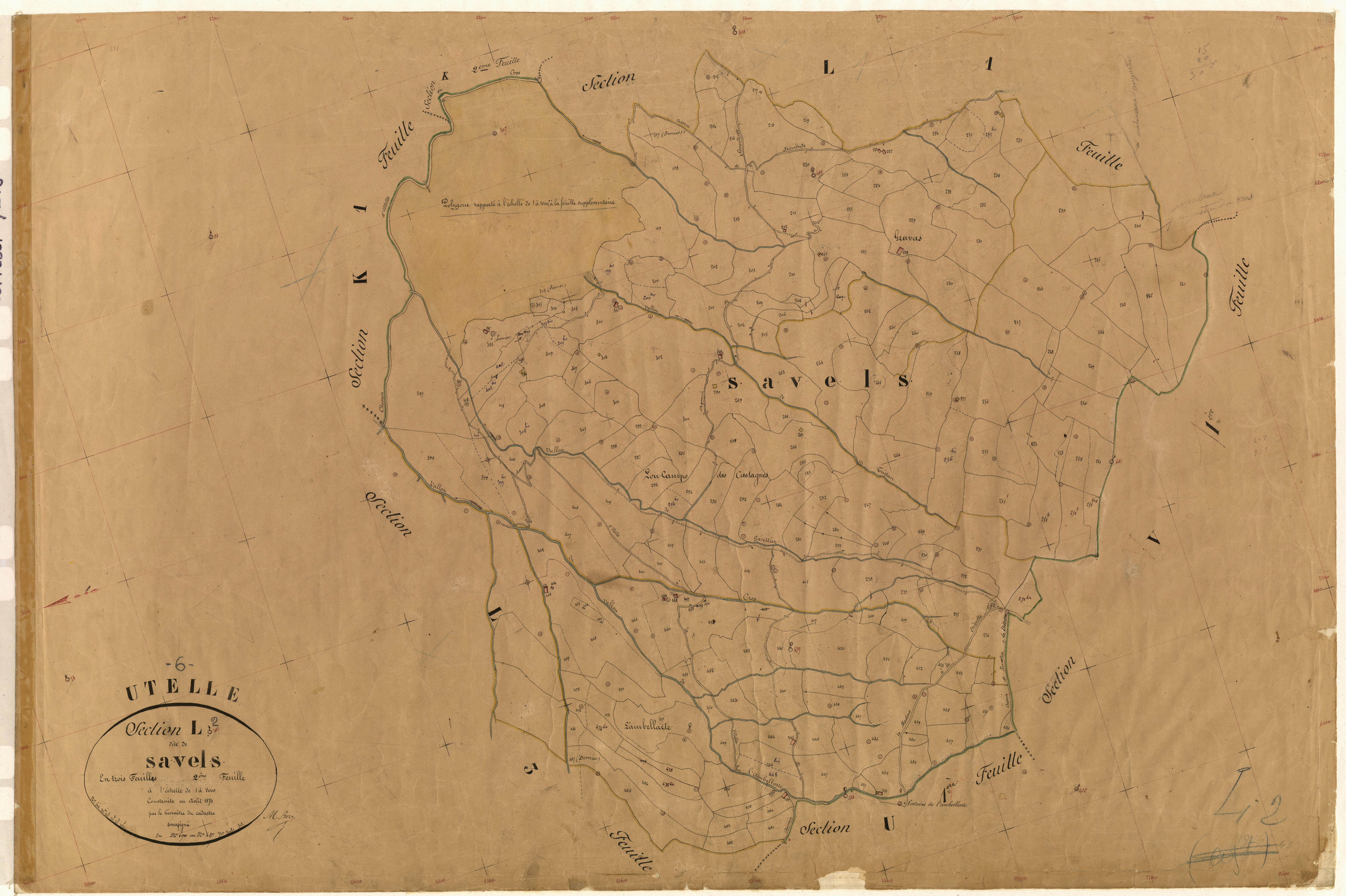 Savels. - Plan de section, L2