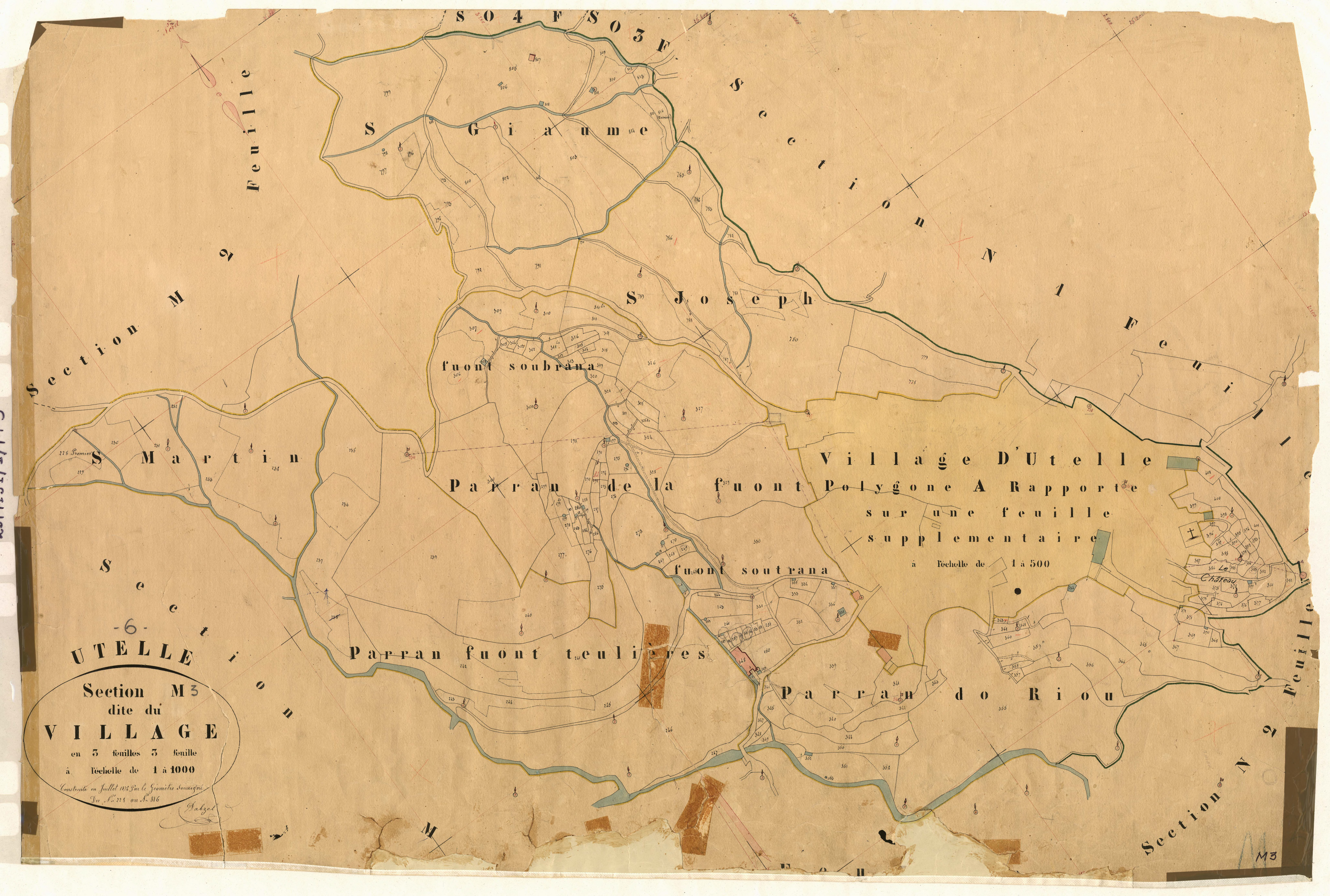 Le Village. - Plan de section, M3