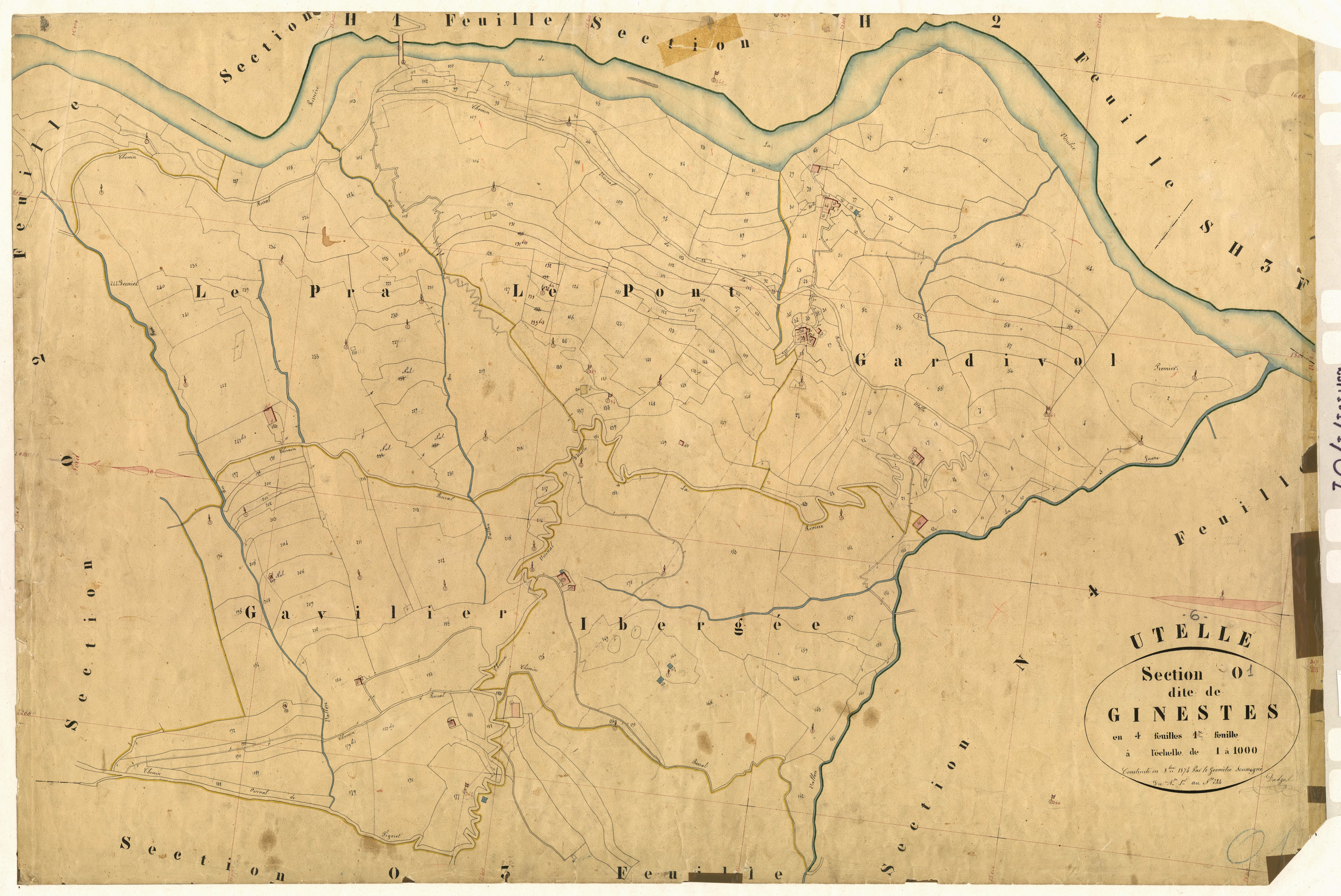 Ginestes. - Plan de section, O1