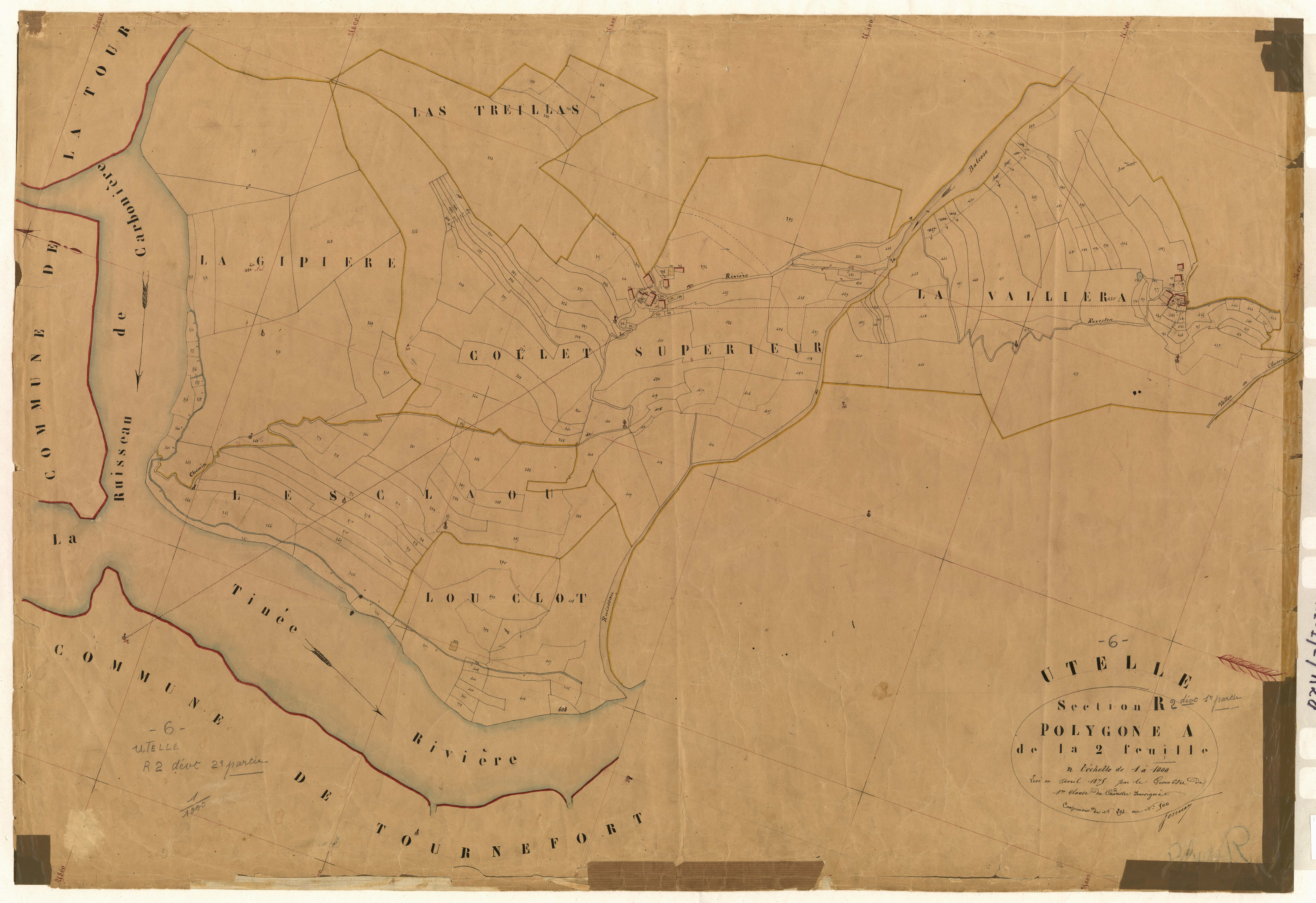 Corneal et Balcose (développement). - Plan de section, R2(d)