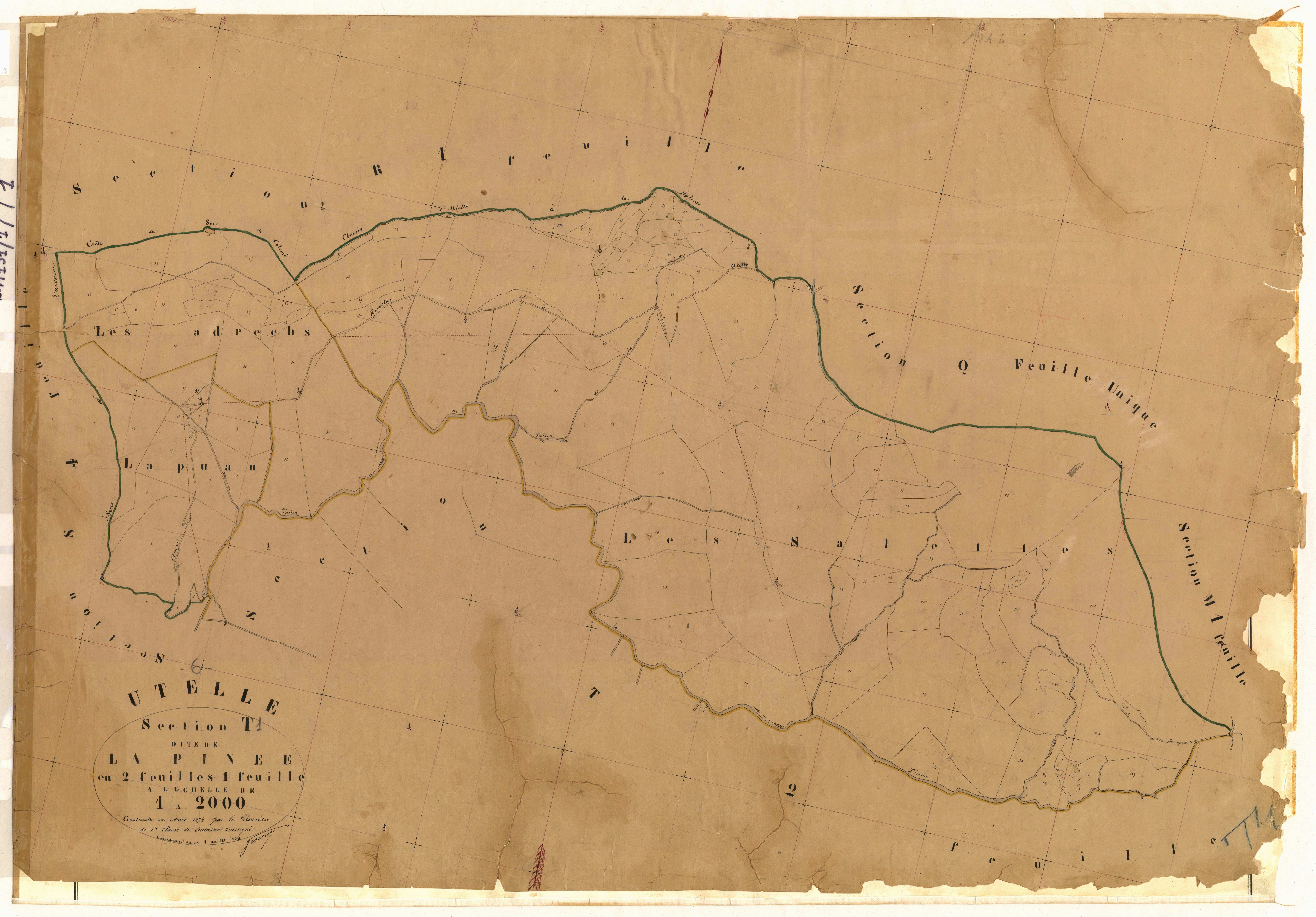 La Pinée. - Plan de section, T1
