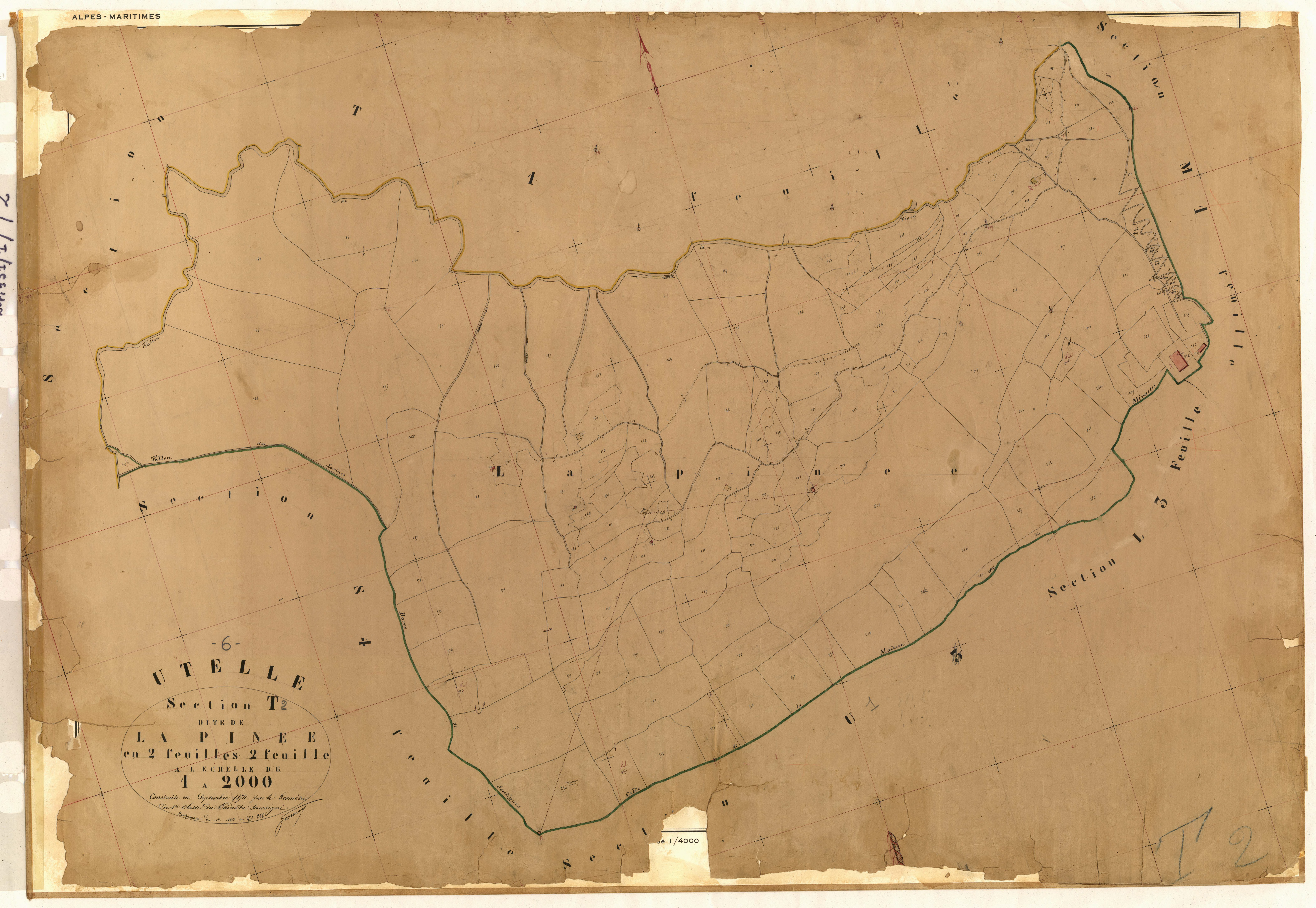 La Pinée. - Plan de section, T2