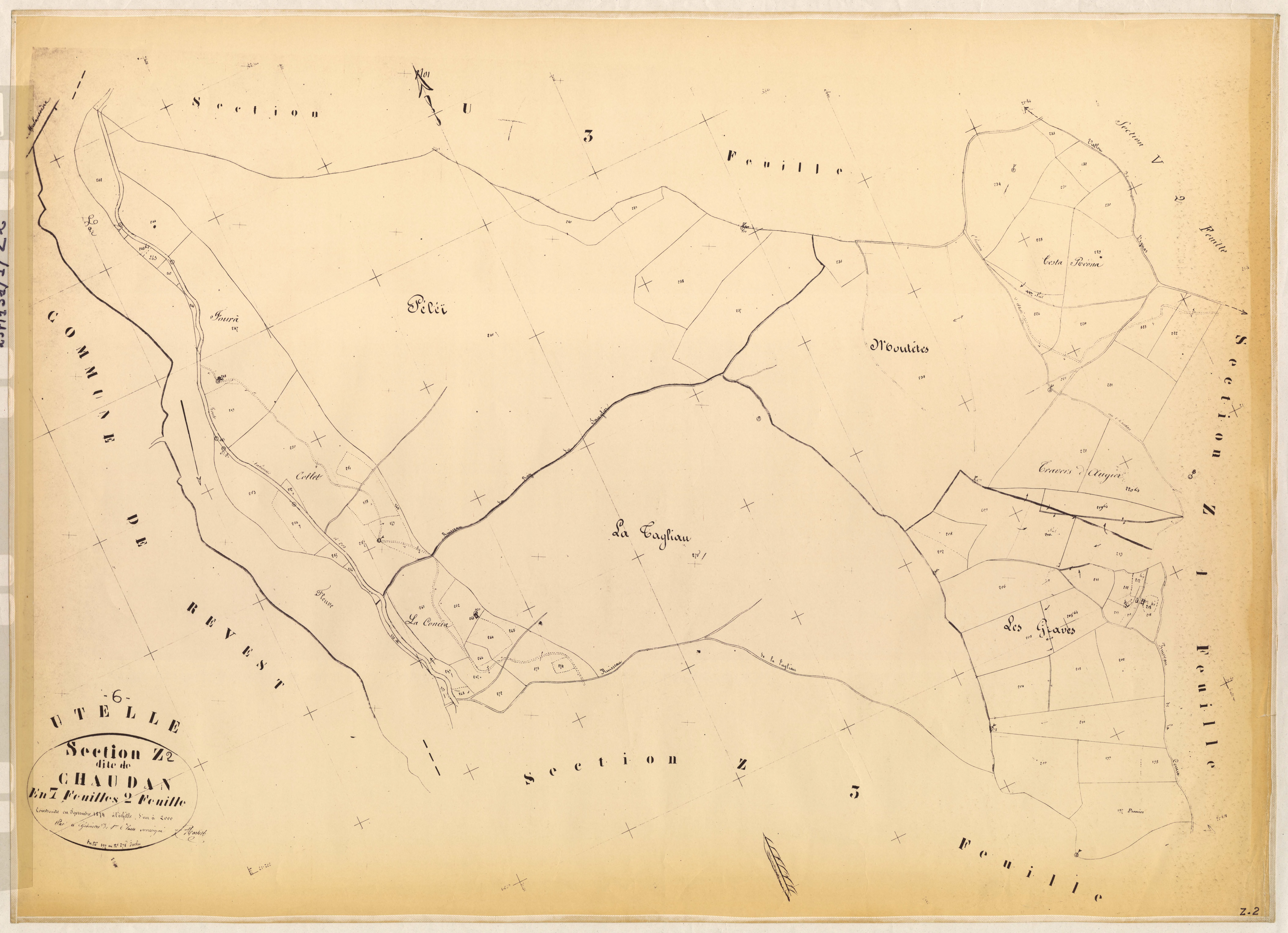 Chaudan. - Plan de section, Z2