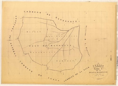 Plan de Manonive. - Plan de section, A