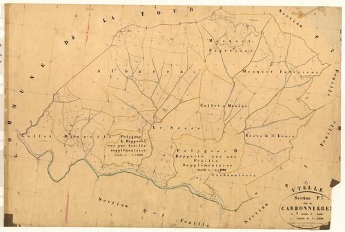 Carbonnières. - Plan de section, P3