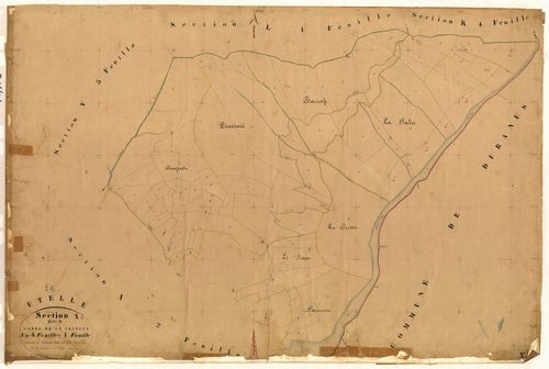 Serre de la Trinité. - Plan de section, X1
