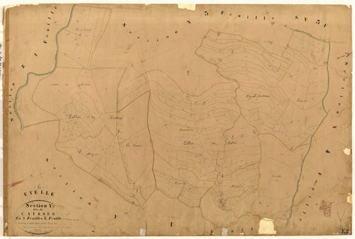 Caisses. - Plan de section, Y2