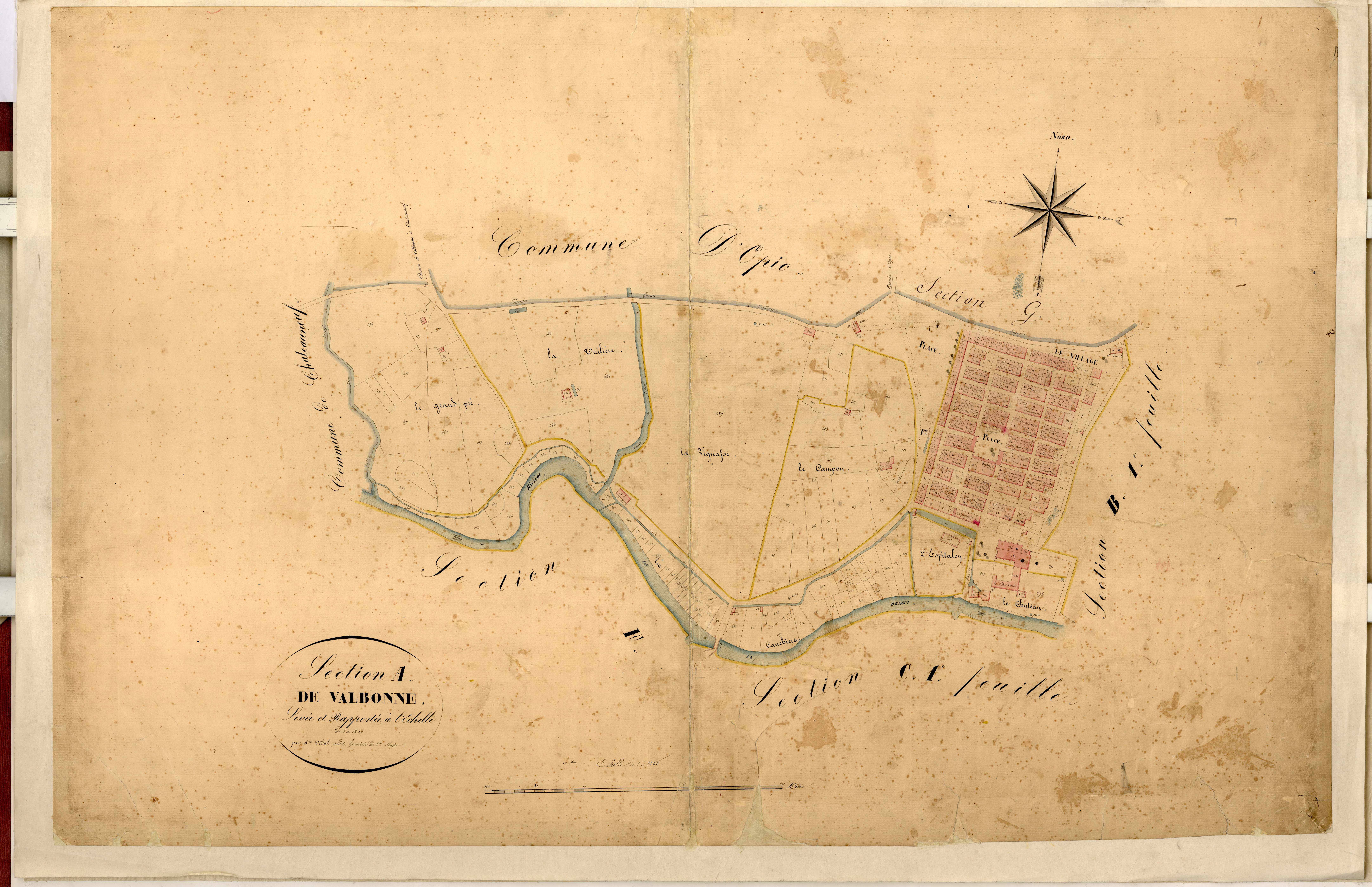 Valbonne. - Plan de section, A