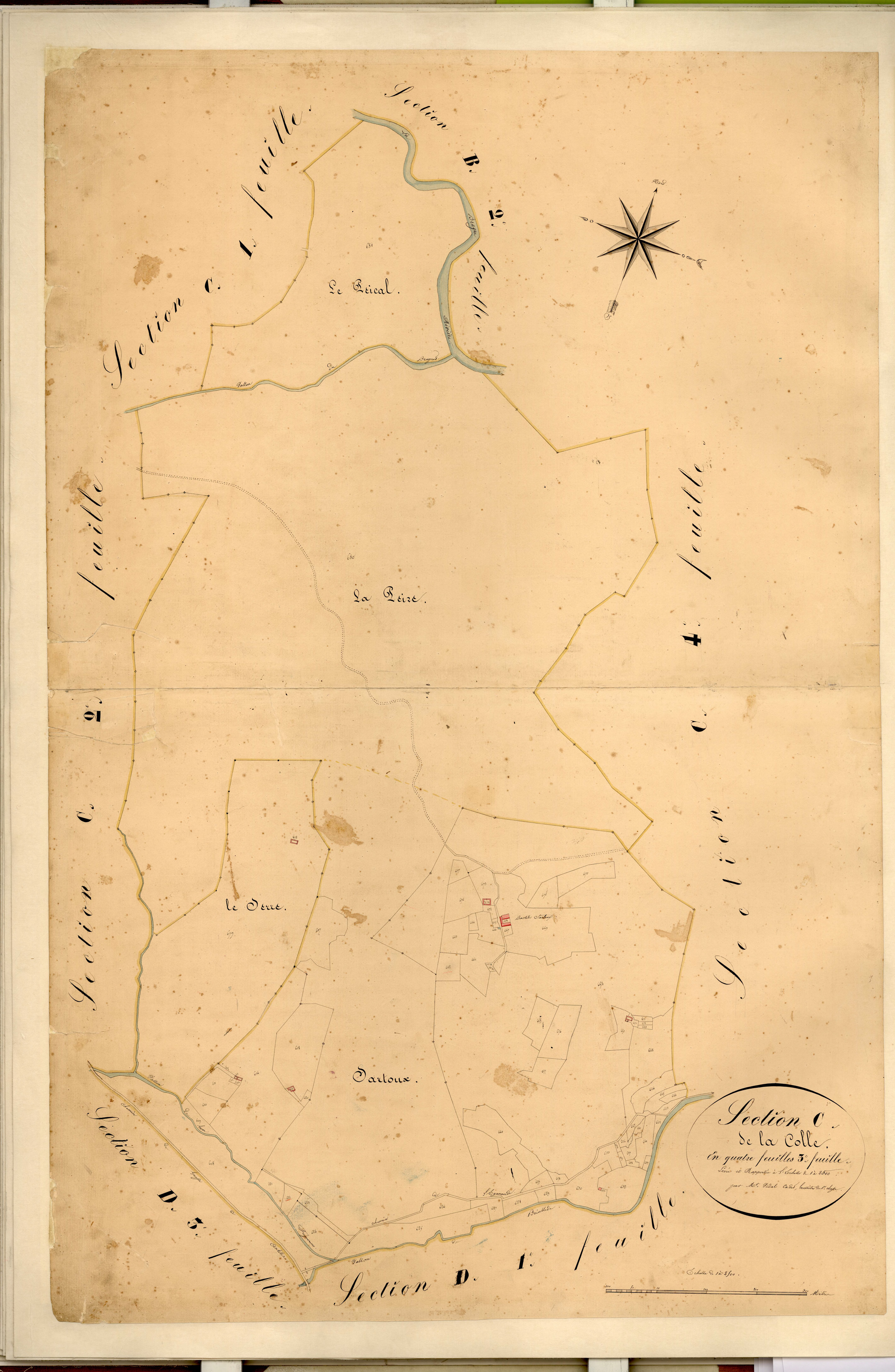 La Colle, Sartoux. - Plan de section, C3