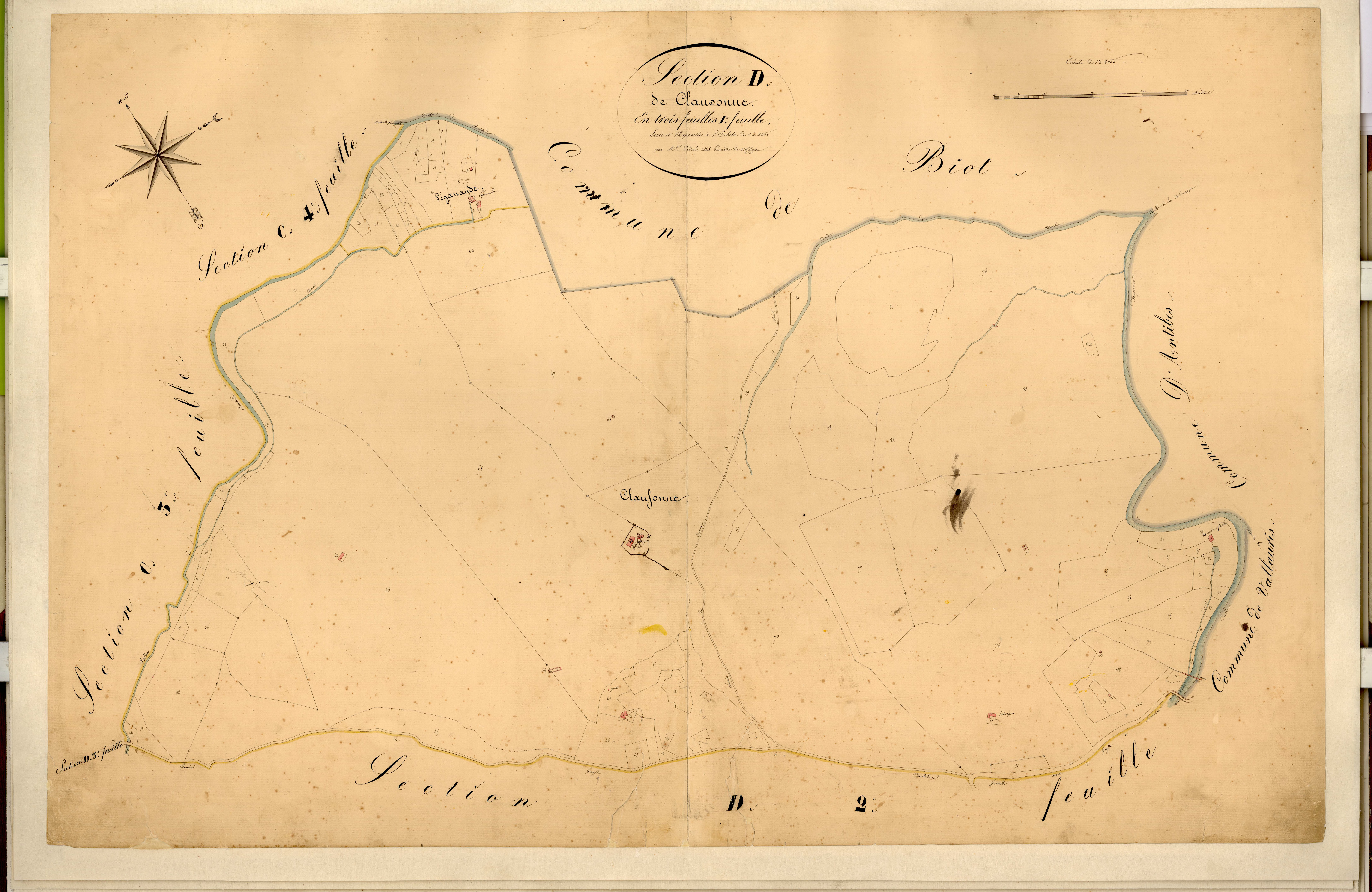 Clausonne, Clausonne. - Plan de section, D1