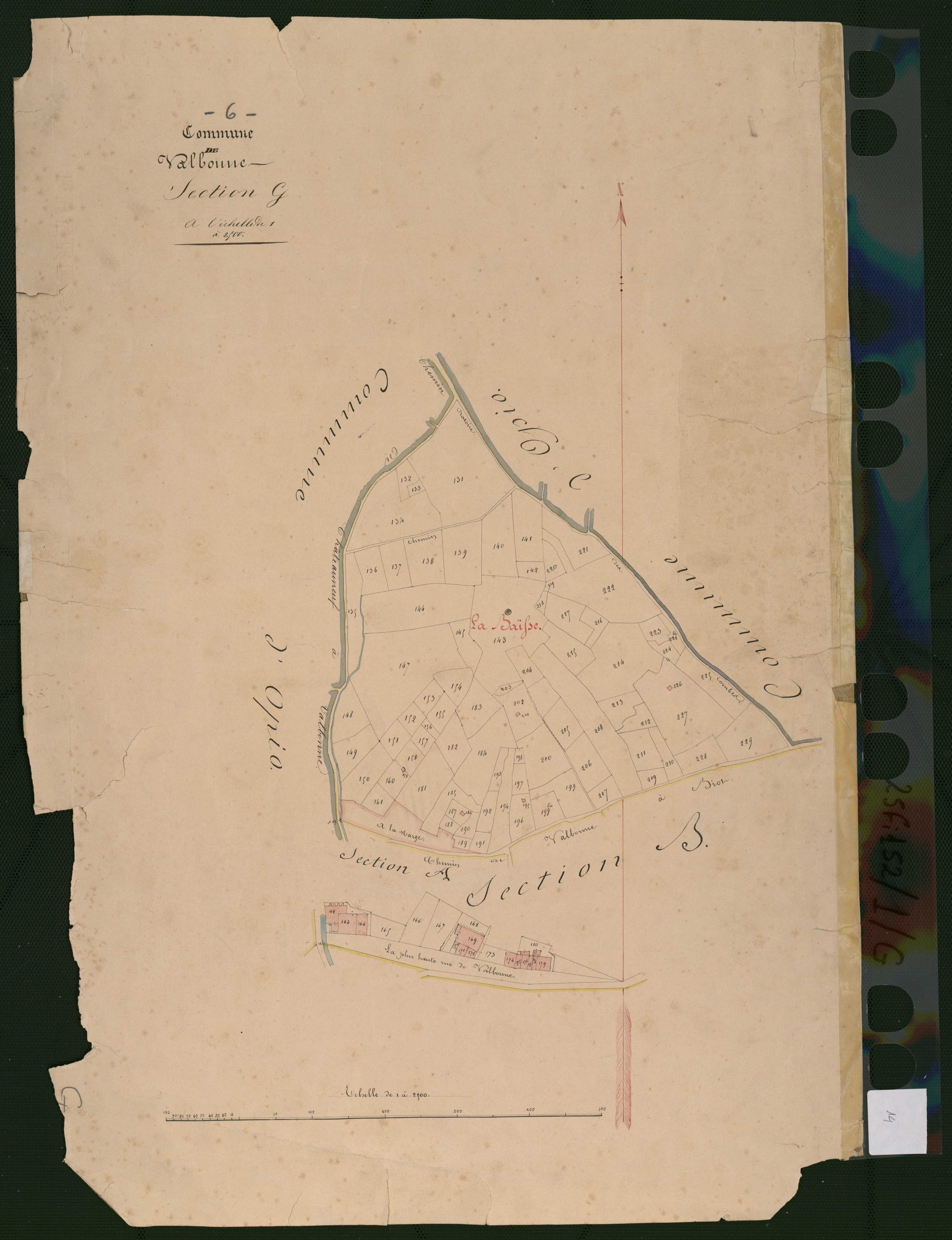 Plan de section, G