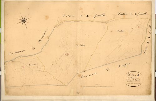 Clausonne, le Carton. - Plan de section, D3