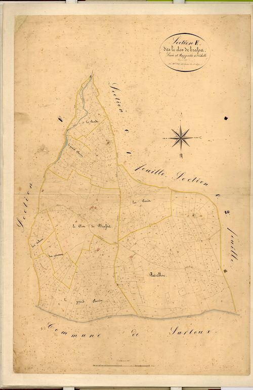 Le Clos de Brosset. - Plan de section, E