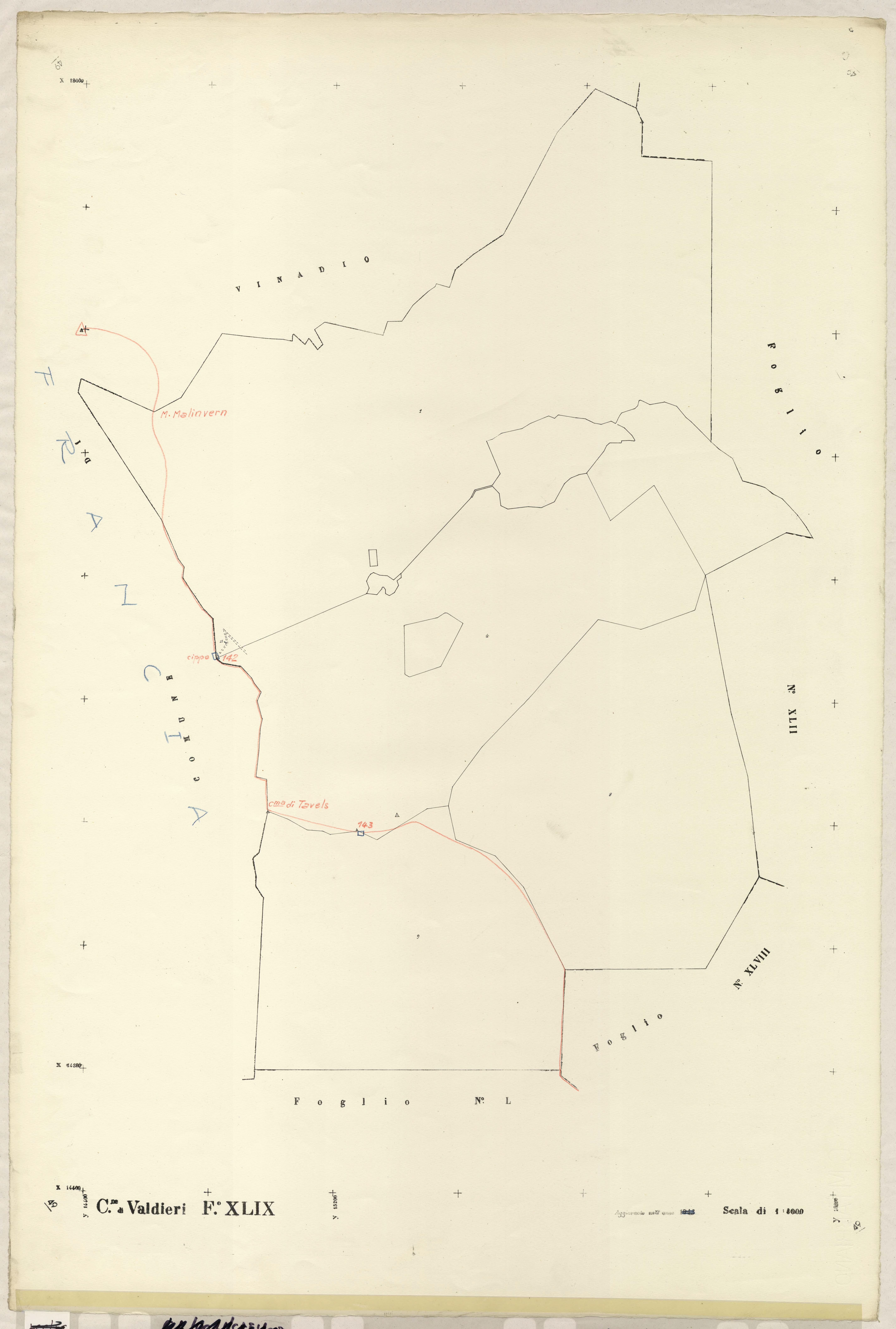 Plan de section, XLIX