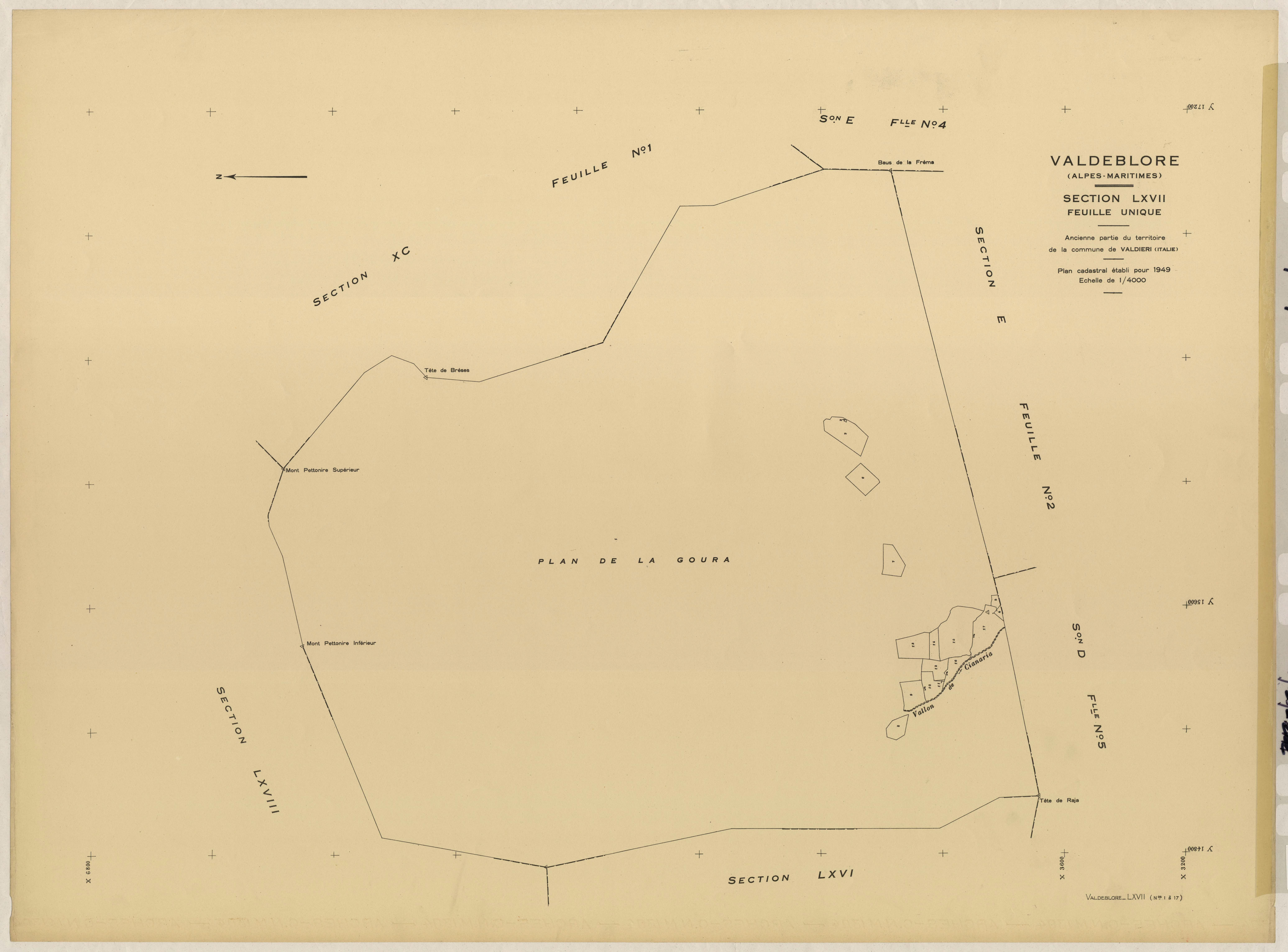 Plan de section, LXVII