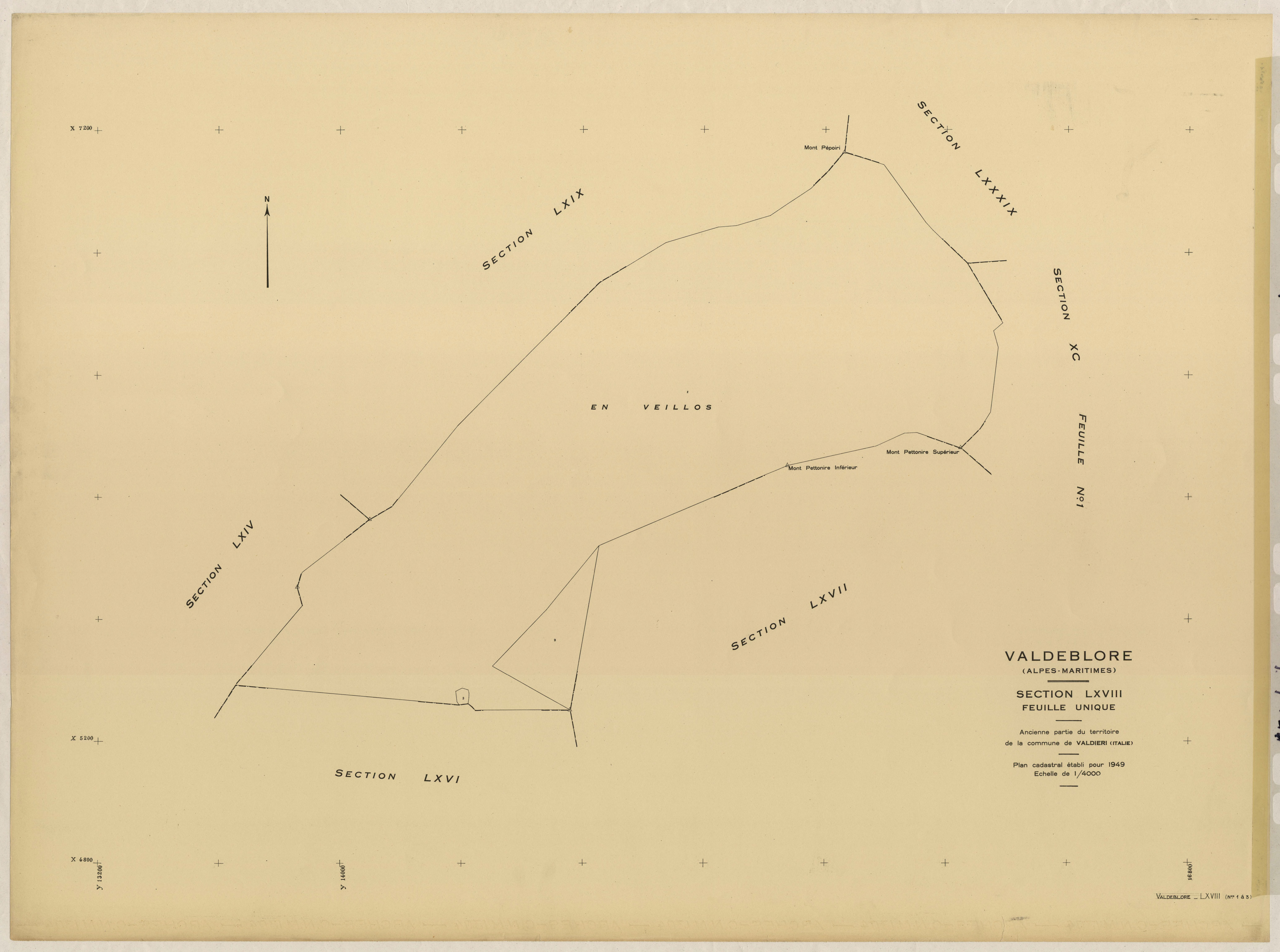 Plan de section, LXVIII