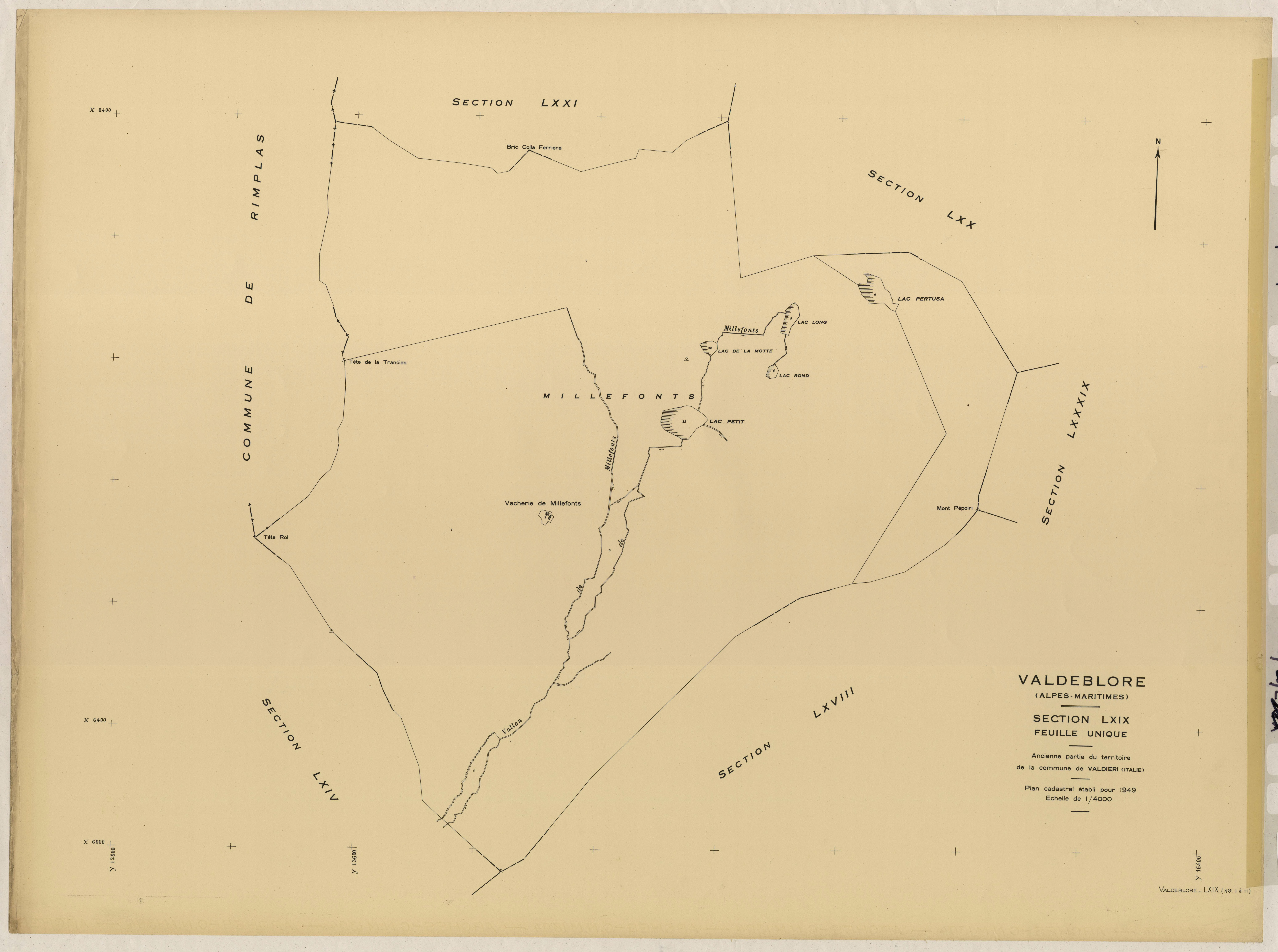 Plan de section, LXIX