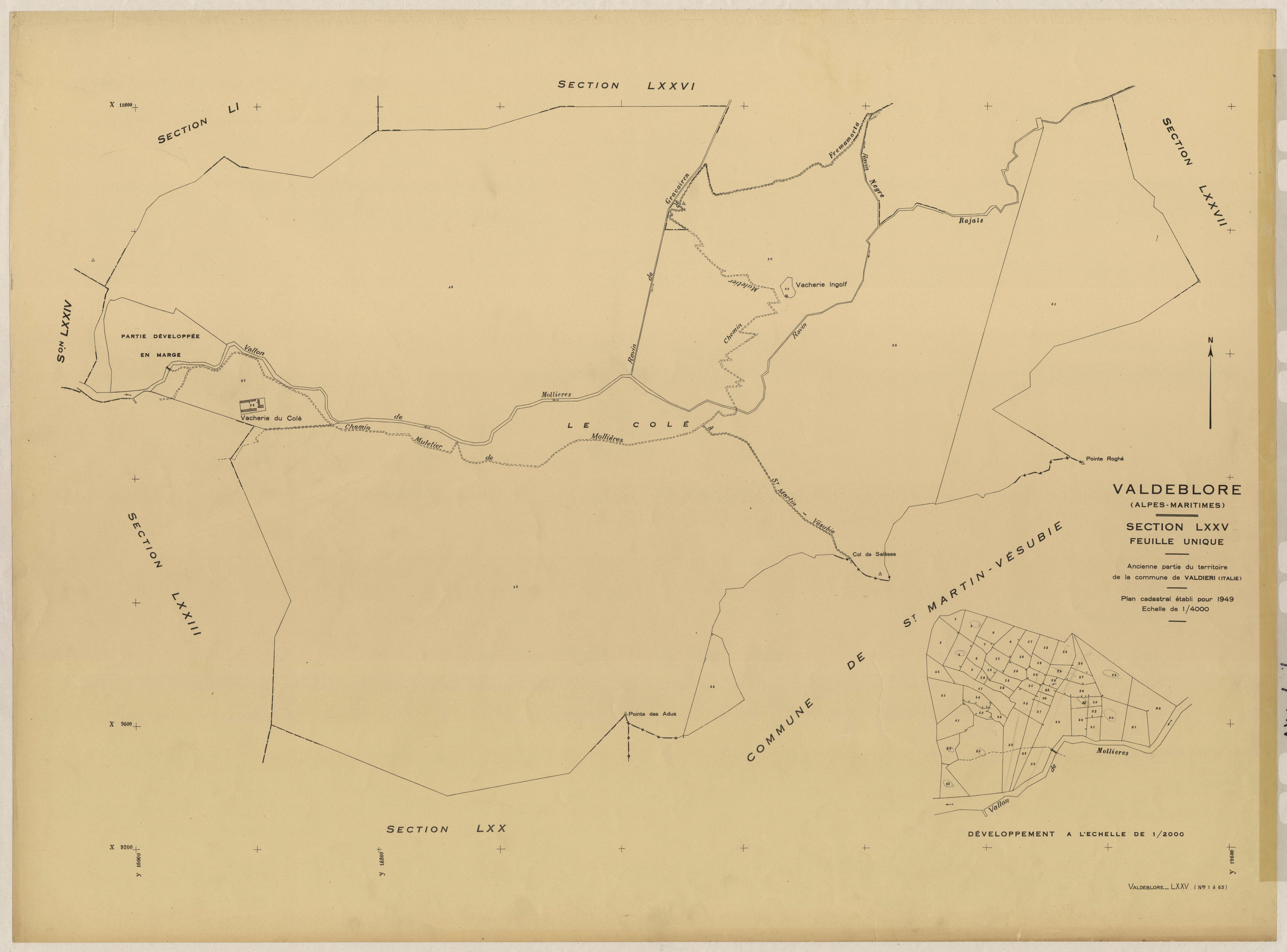 Plan de section, LXXV