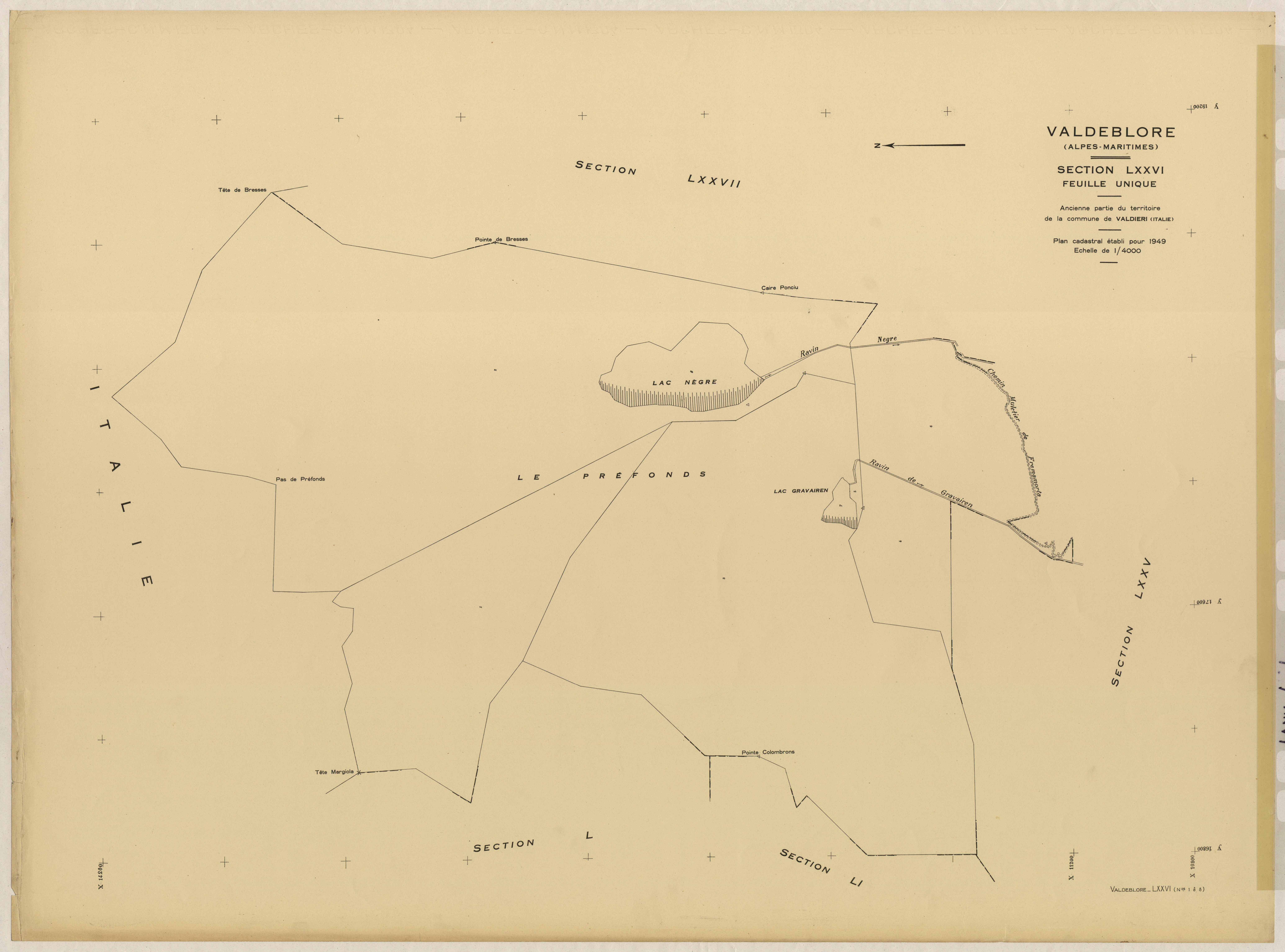 Plan de section, LXXVI