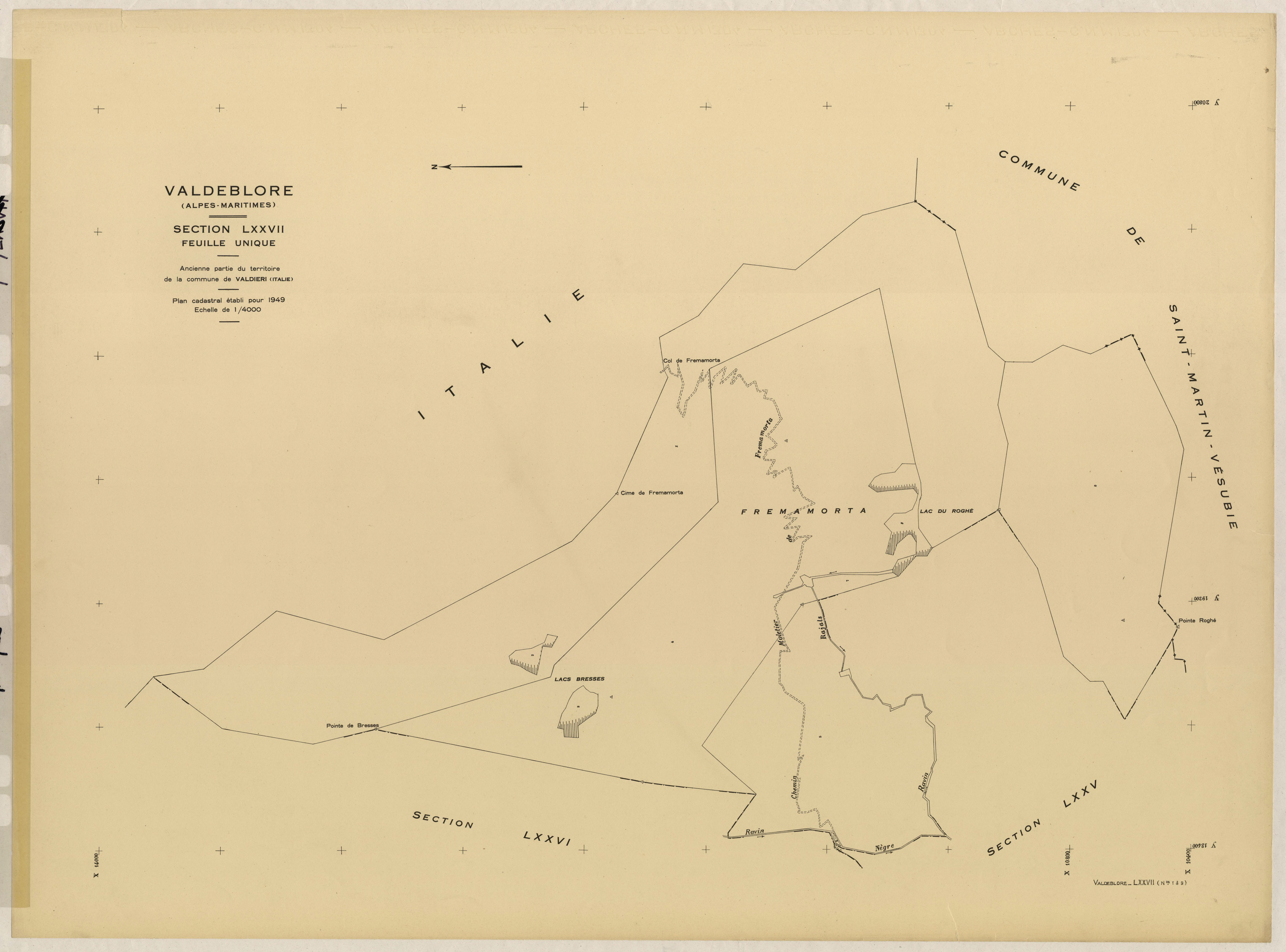 Plan de section, LXXVII