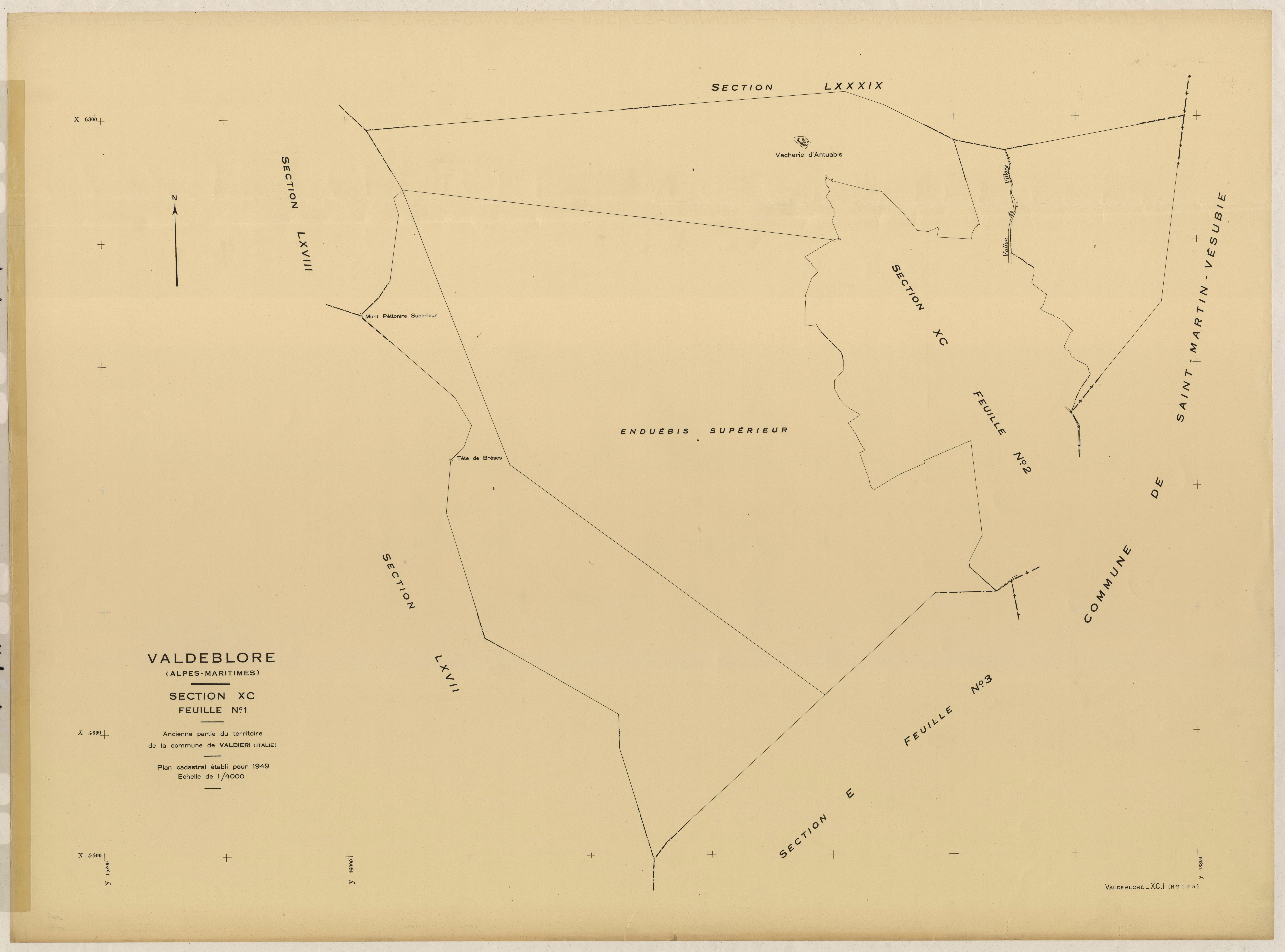Plan de section, XC1
