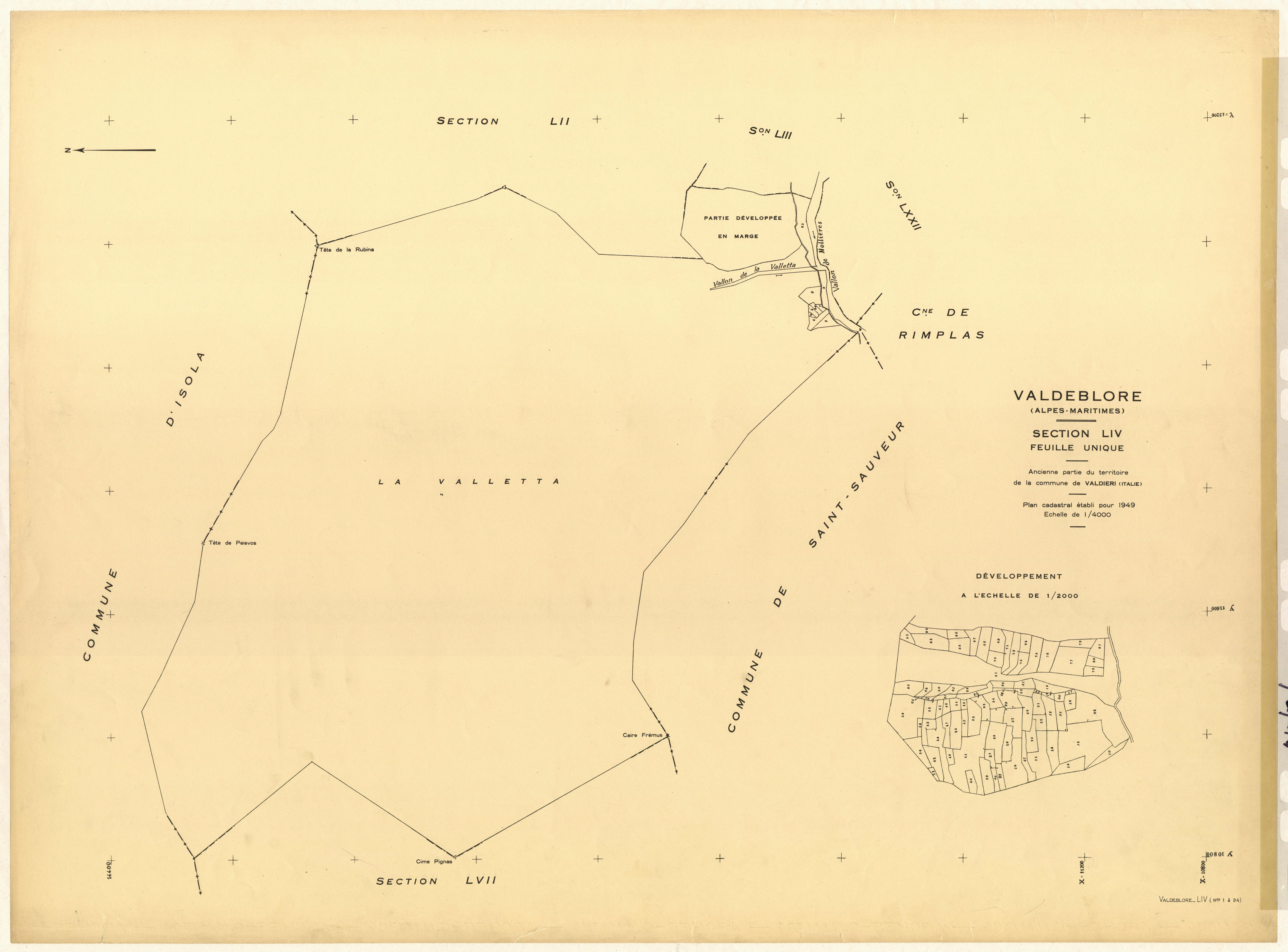 Plan de section, LIV