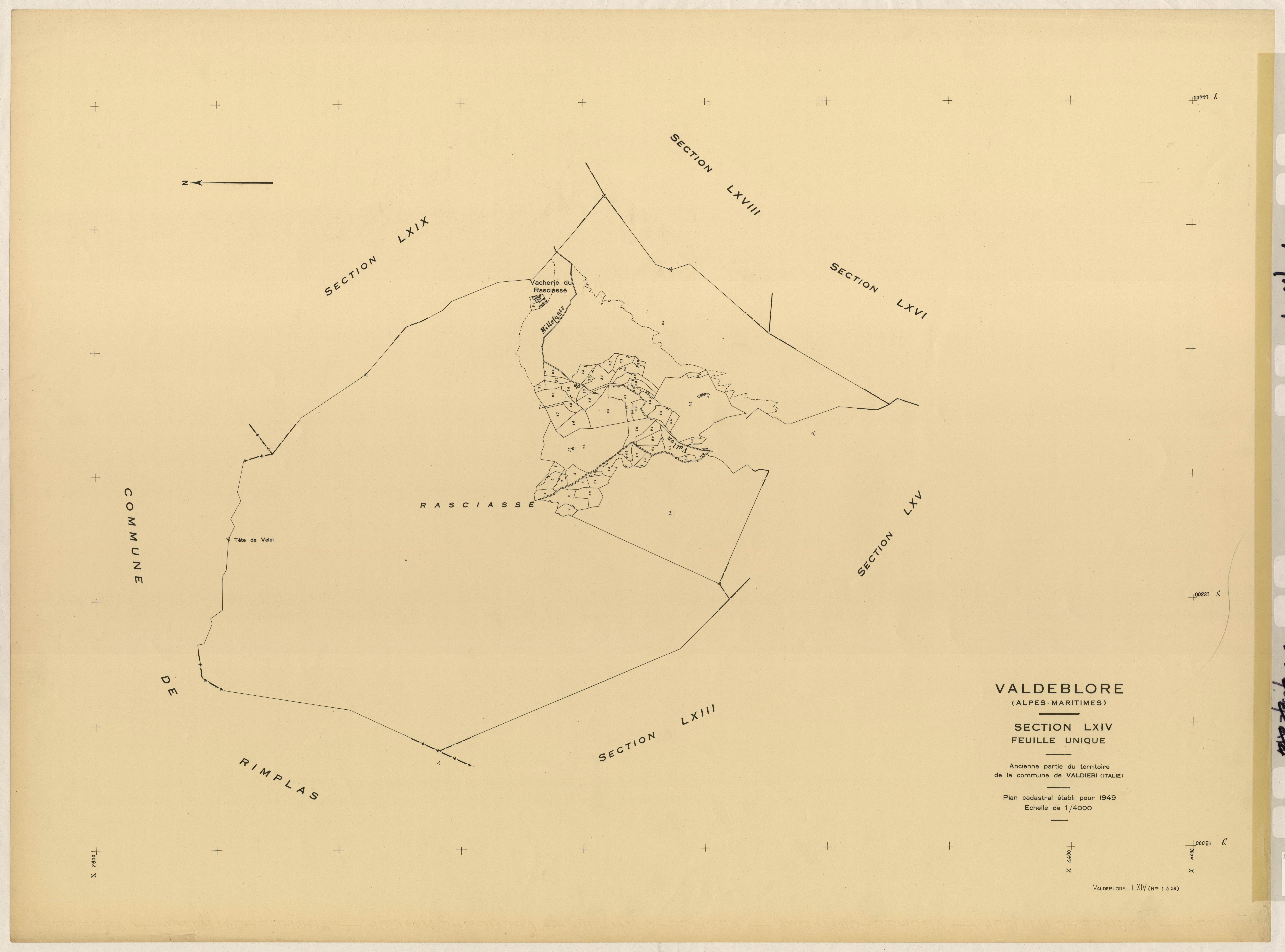 Plan de section, LXIV