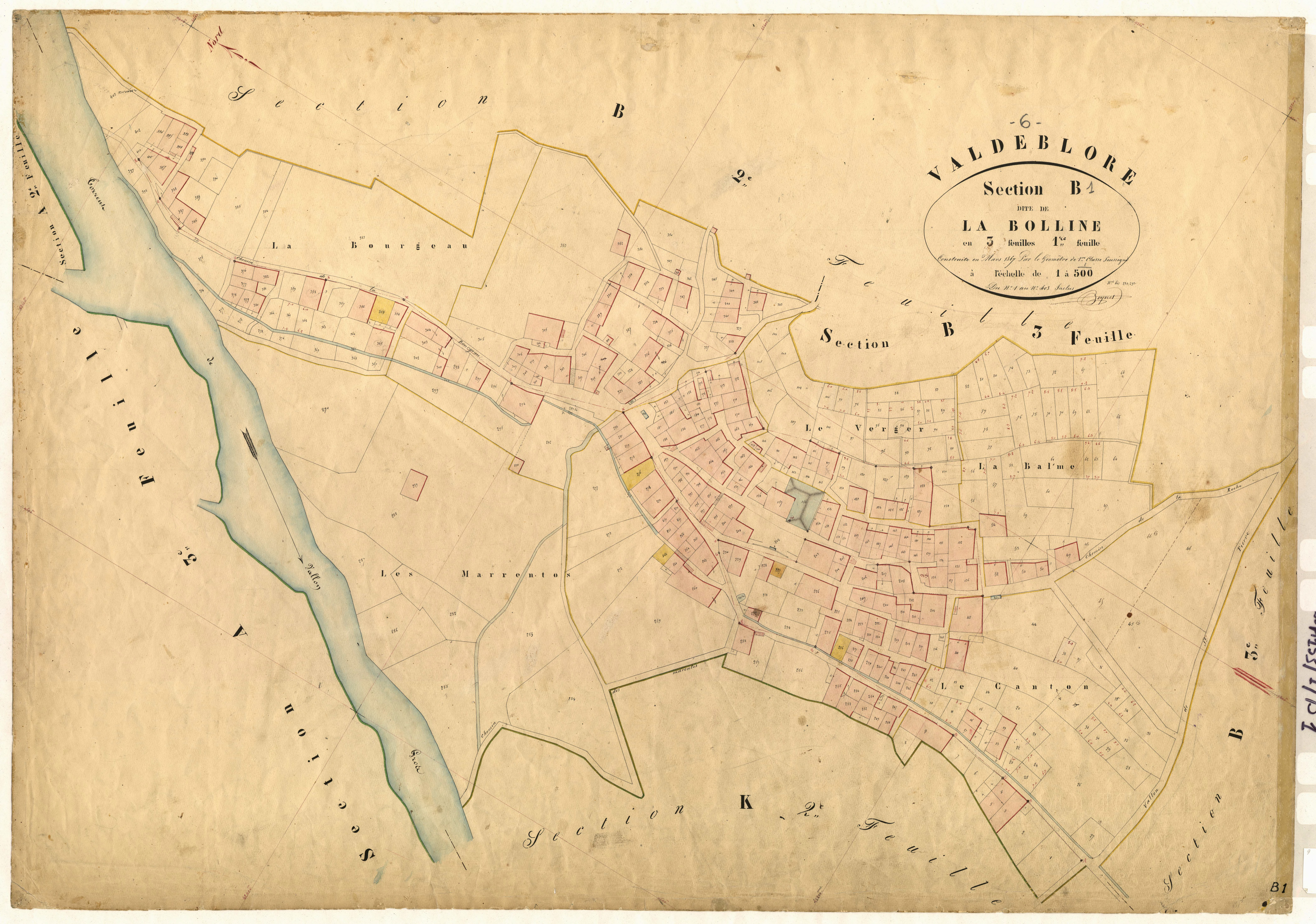 La Bolline. - Plan de section, B1