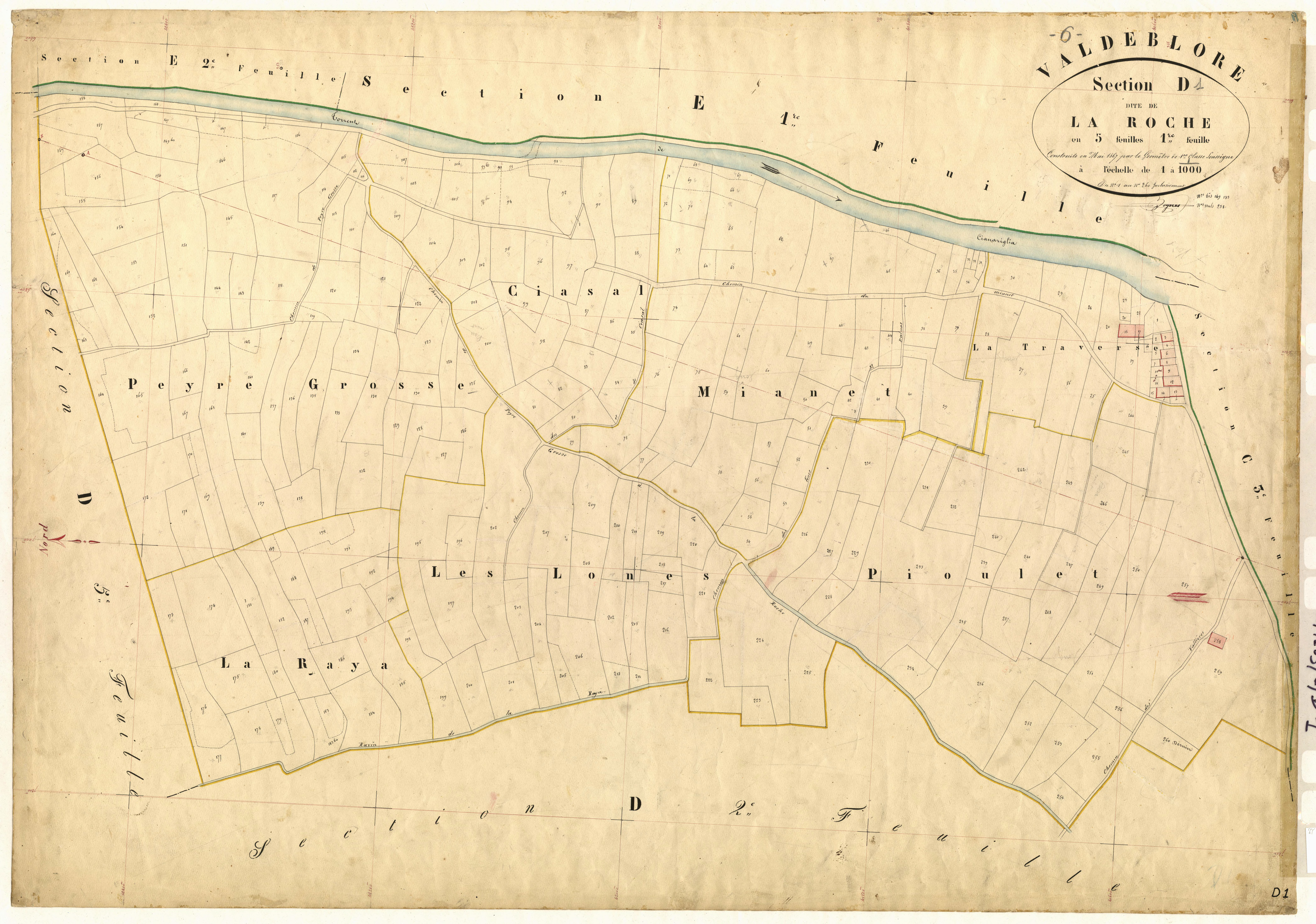 La Roche. - Plan de section, D1