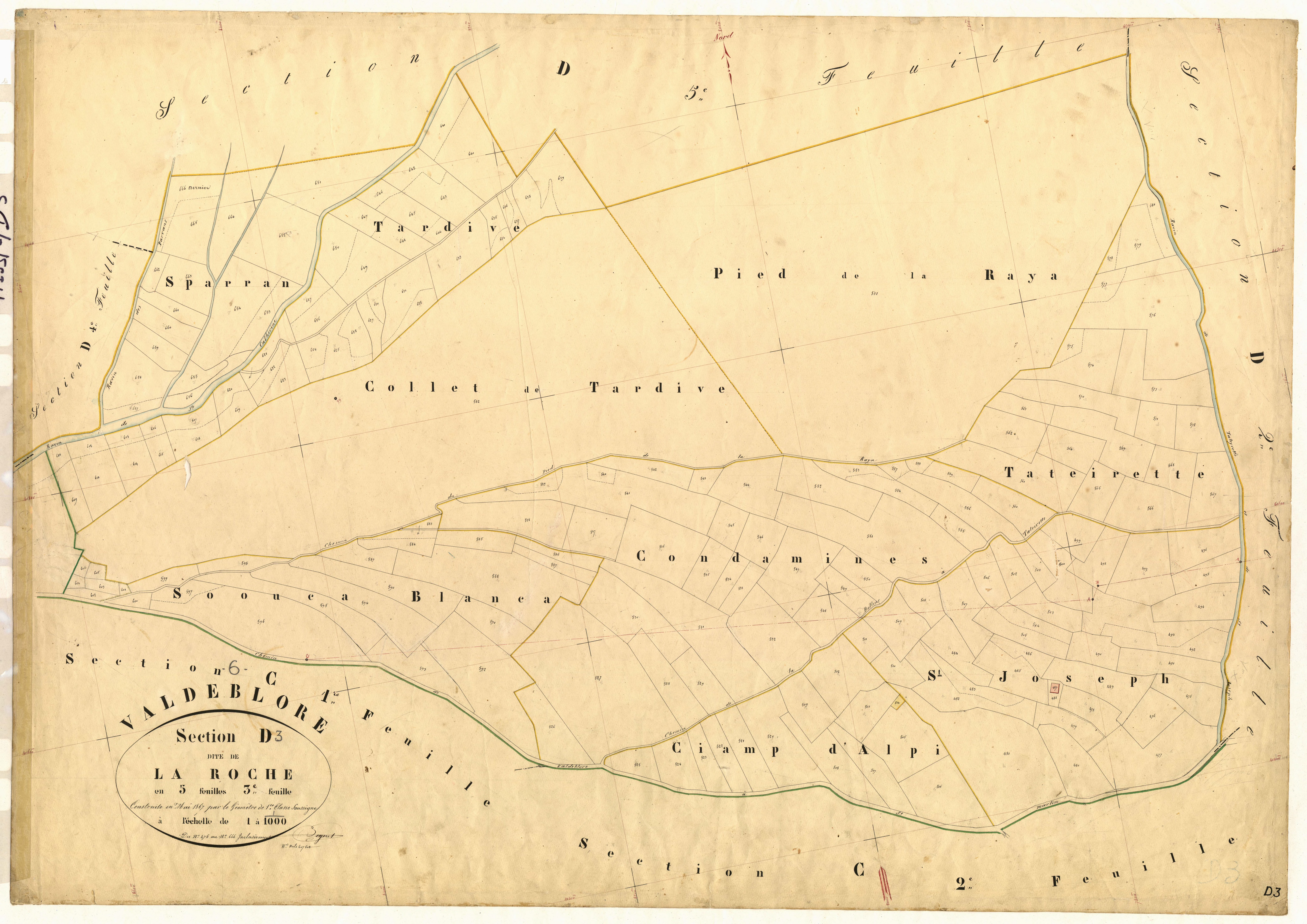 La Roche. - Plan de section, D3