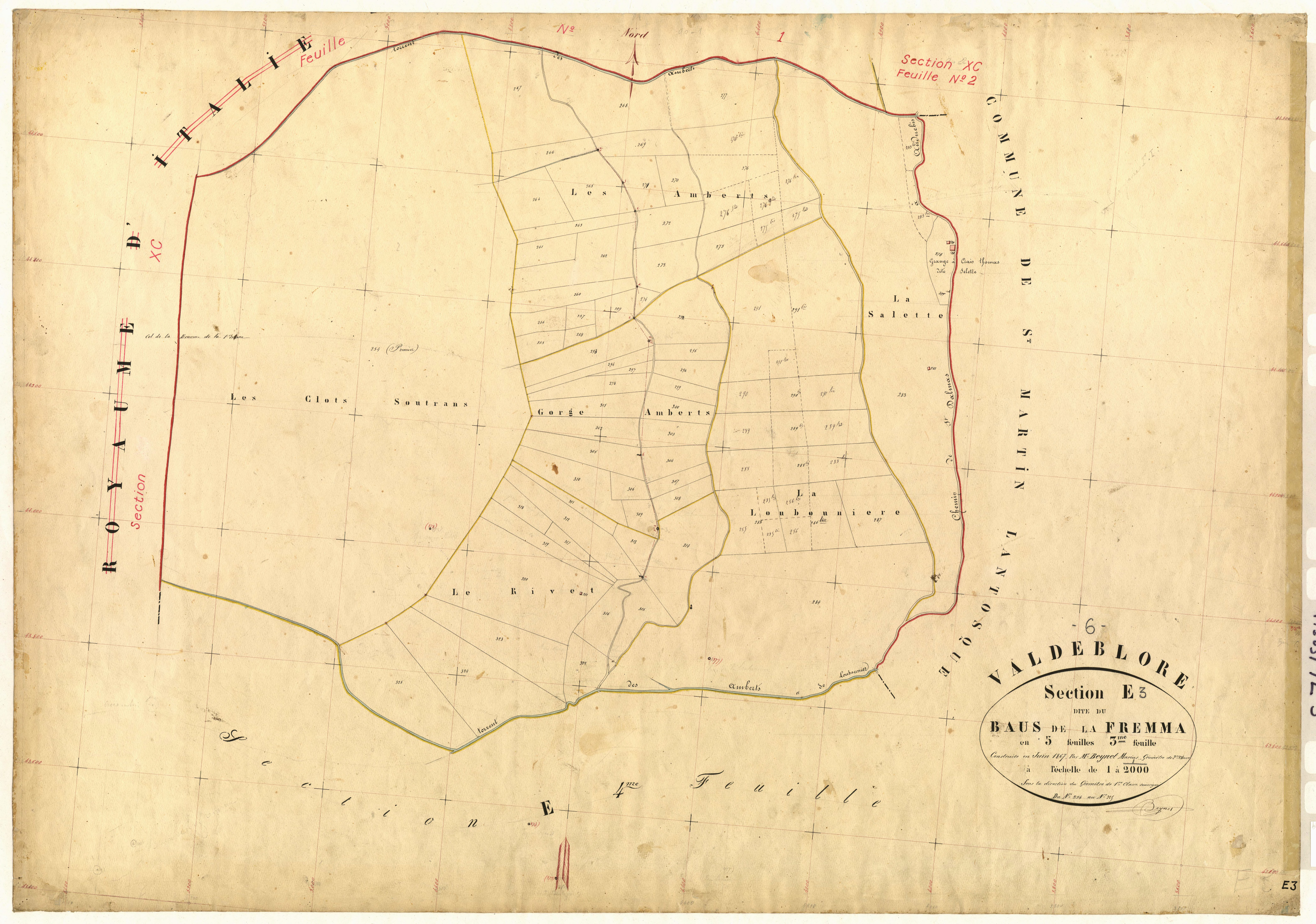 Le Baus de la Fremma. - Plan de section, E3