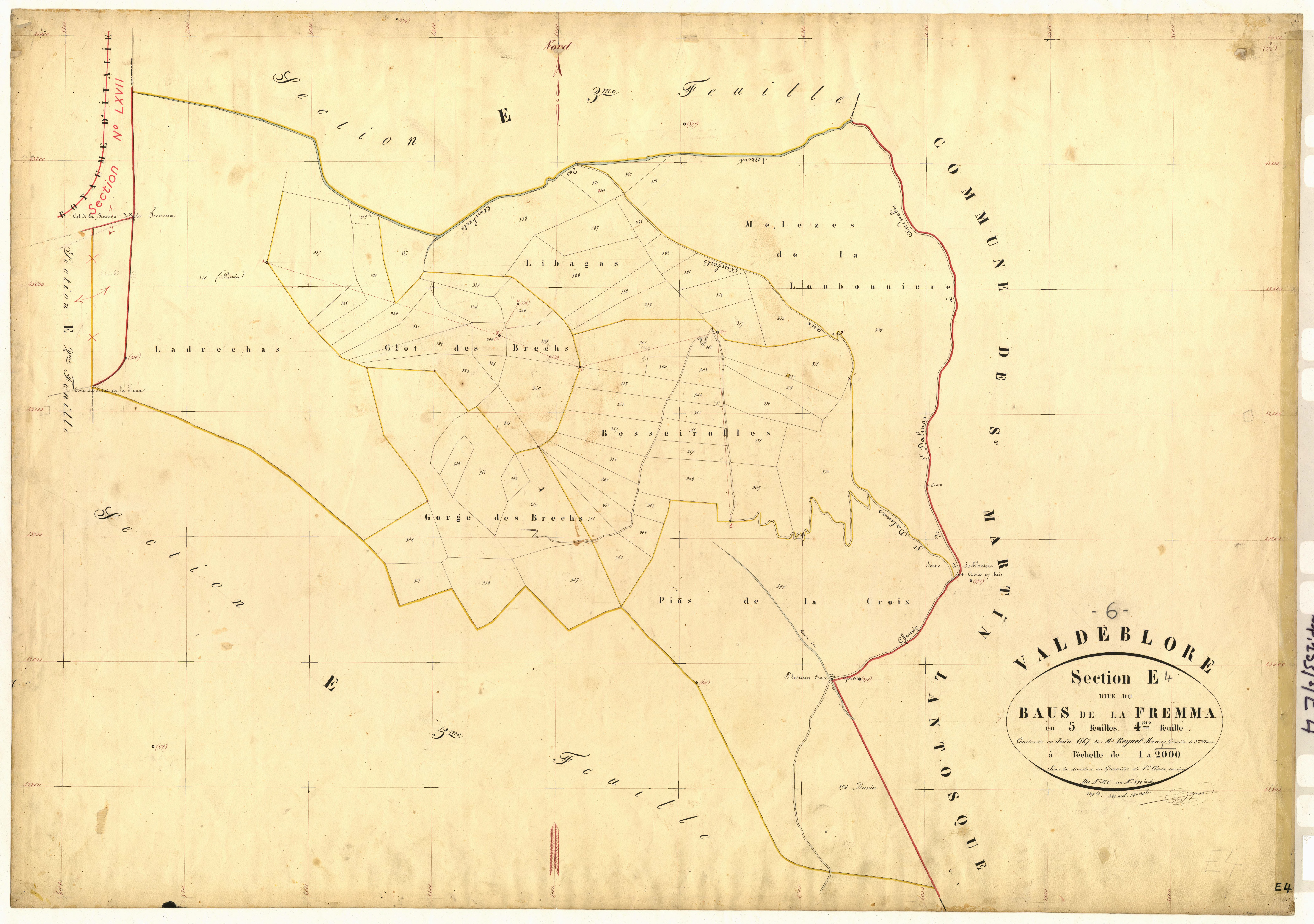 Le Baus de la Fremma. - Plan de section, E4