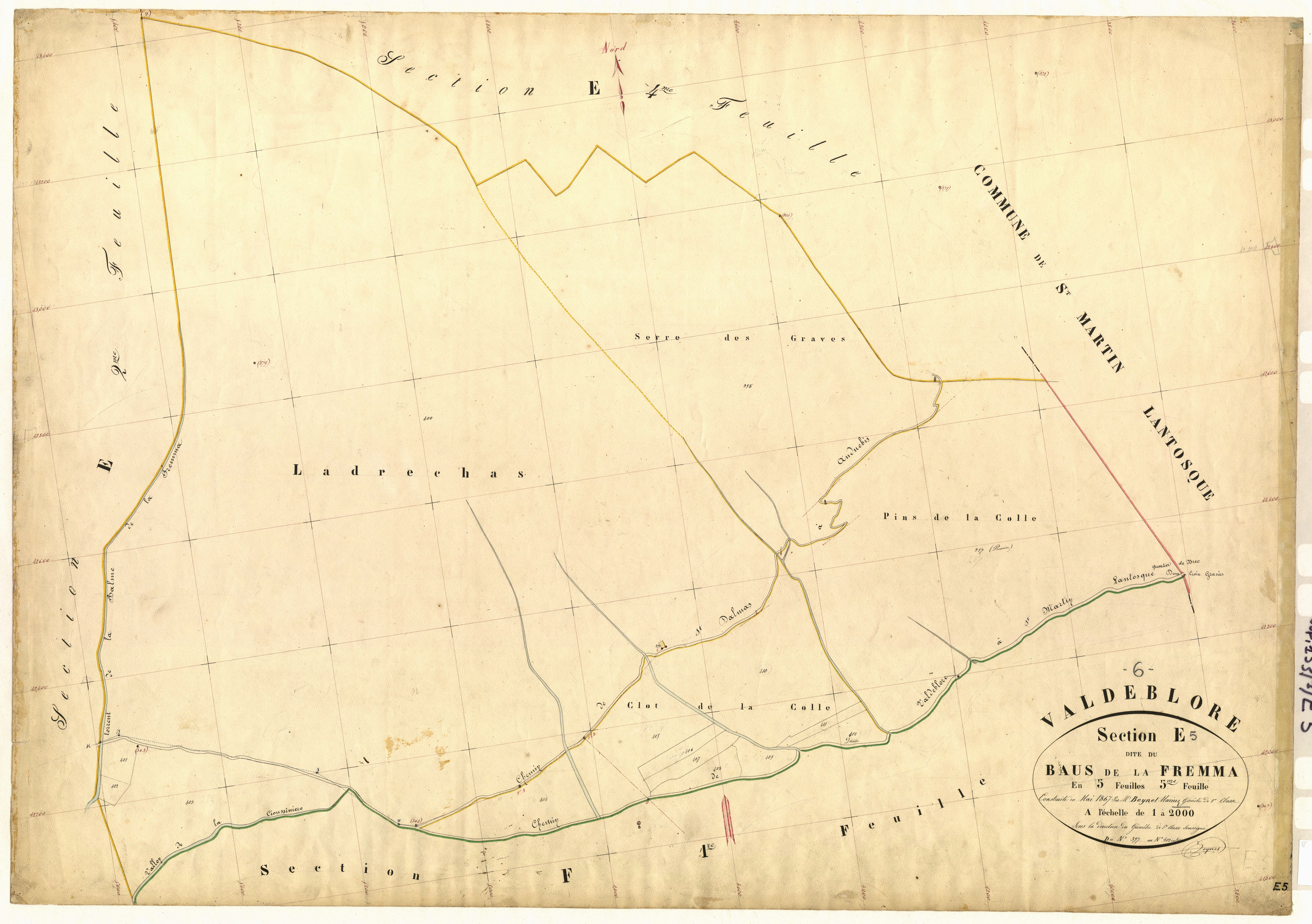 Le Baus de la Fremma. - Plan de section, E5