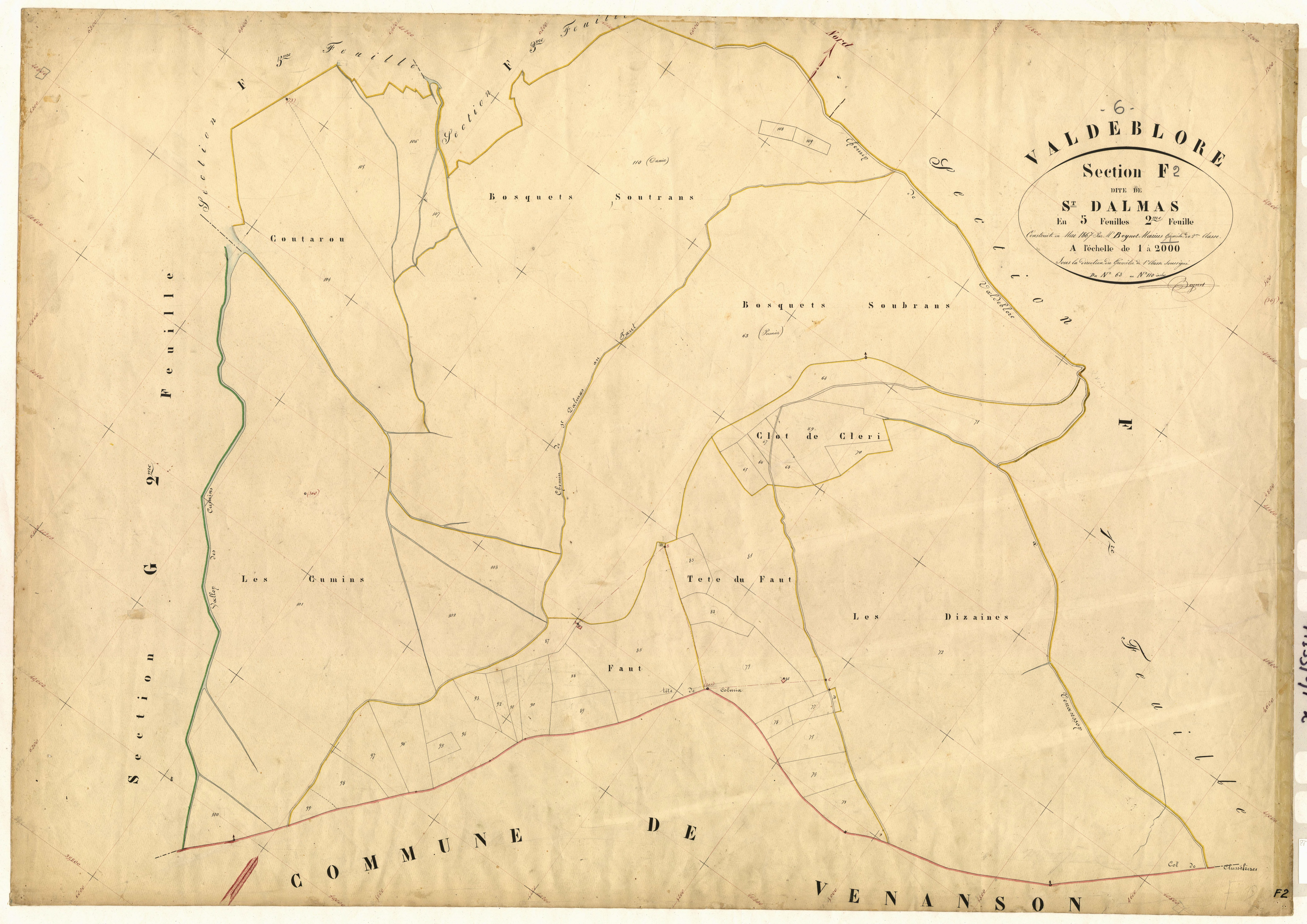Saint-Dalmas. - Plan de section, F2