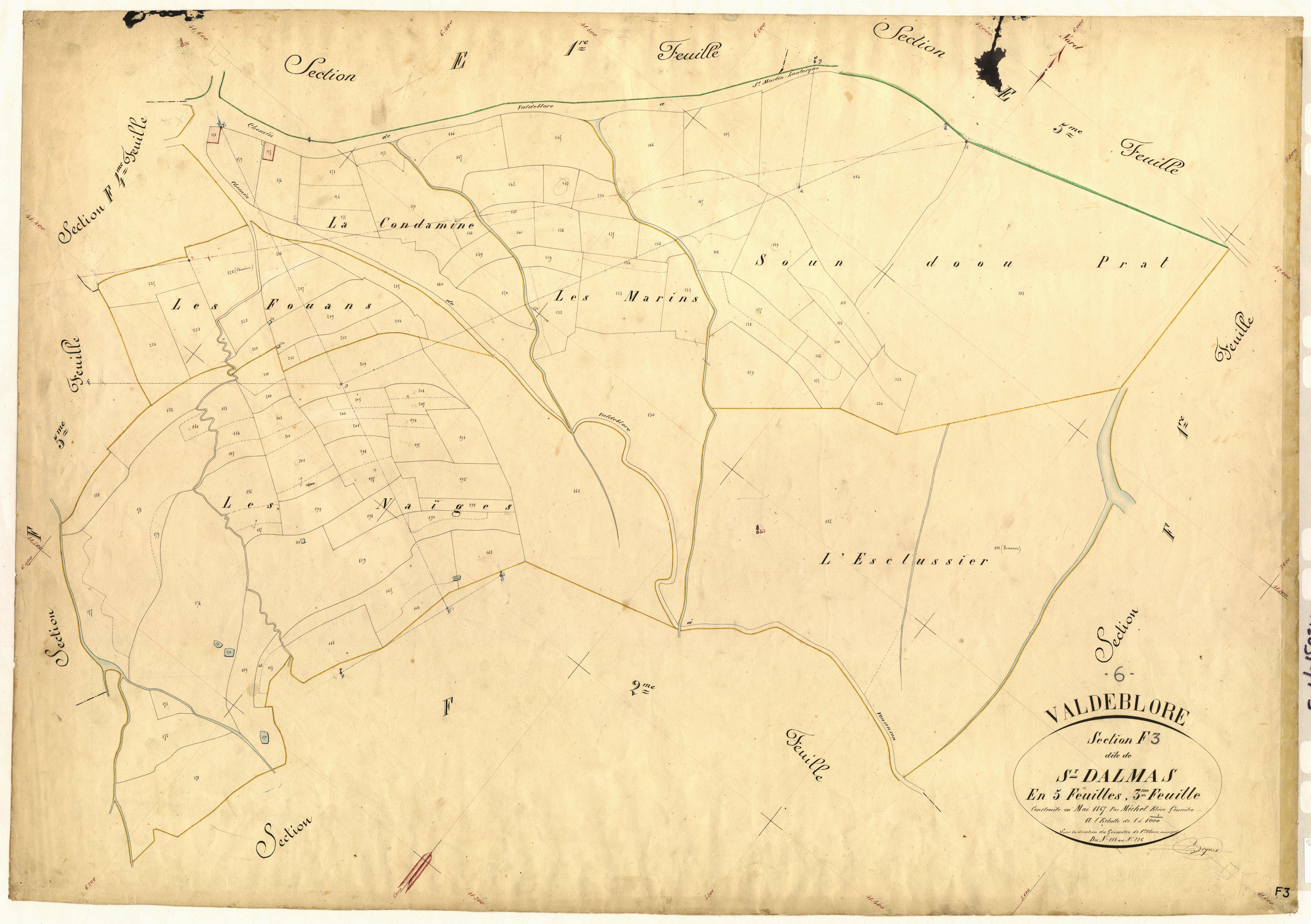 Saint-Dalmas. - Plan de section, F3