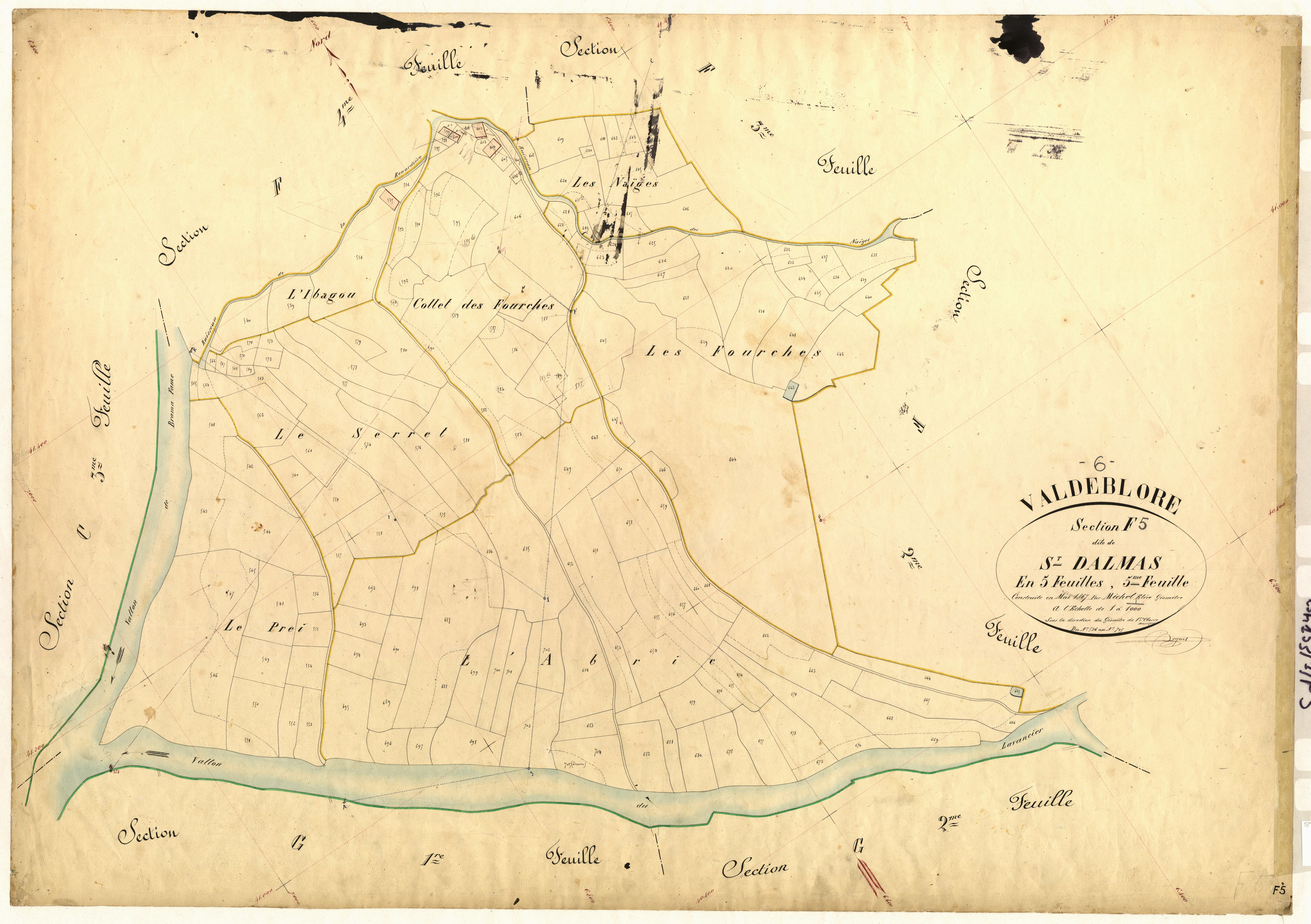 Saint-Dalmas. - Plan de section, F5
