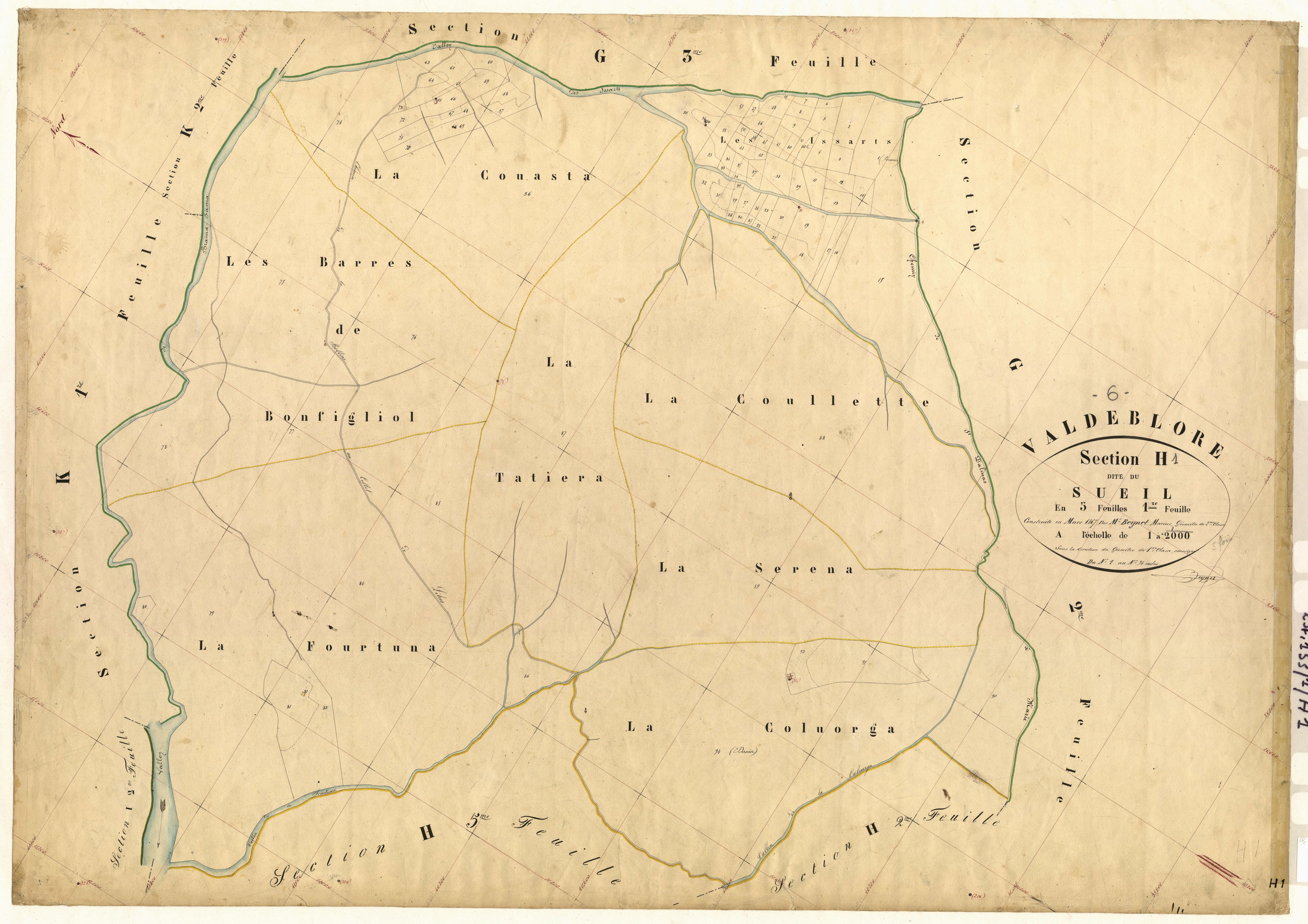 Le Sueil. - Plan de section, H1