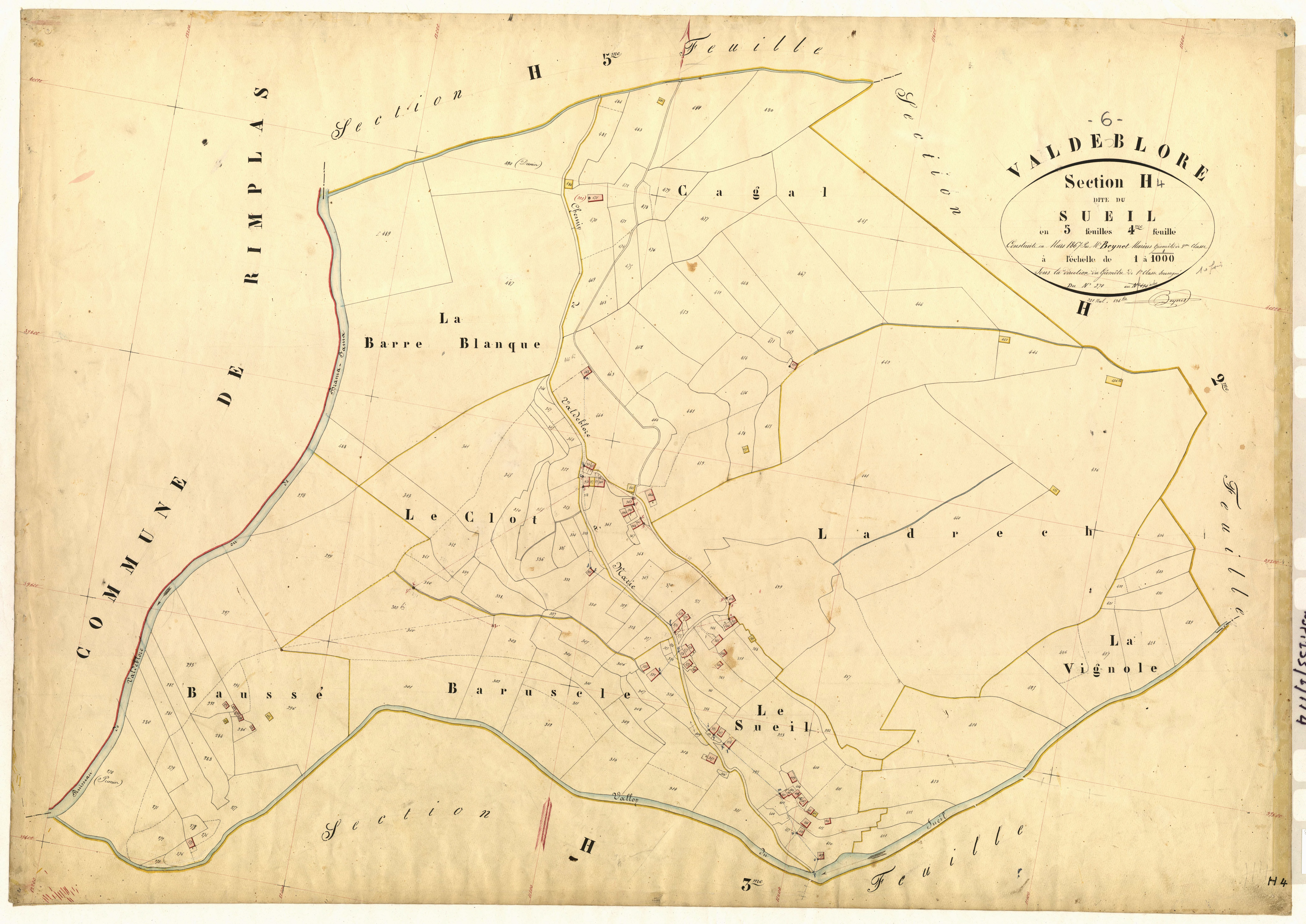 Le Sueil. - Plan de section, H4