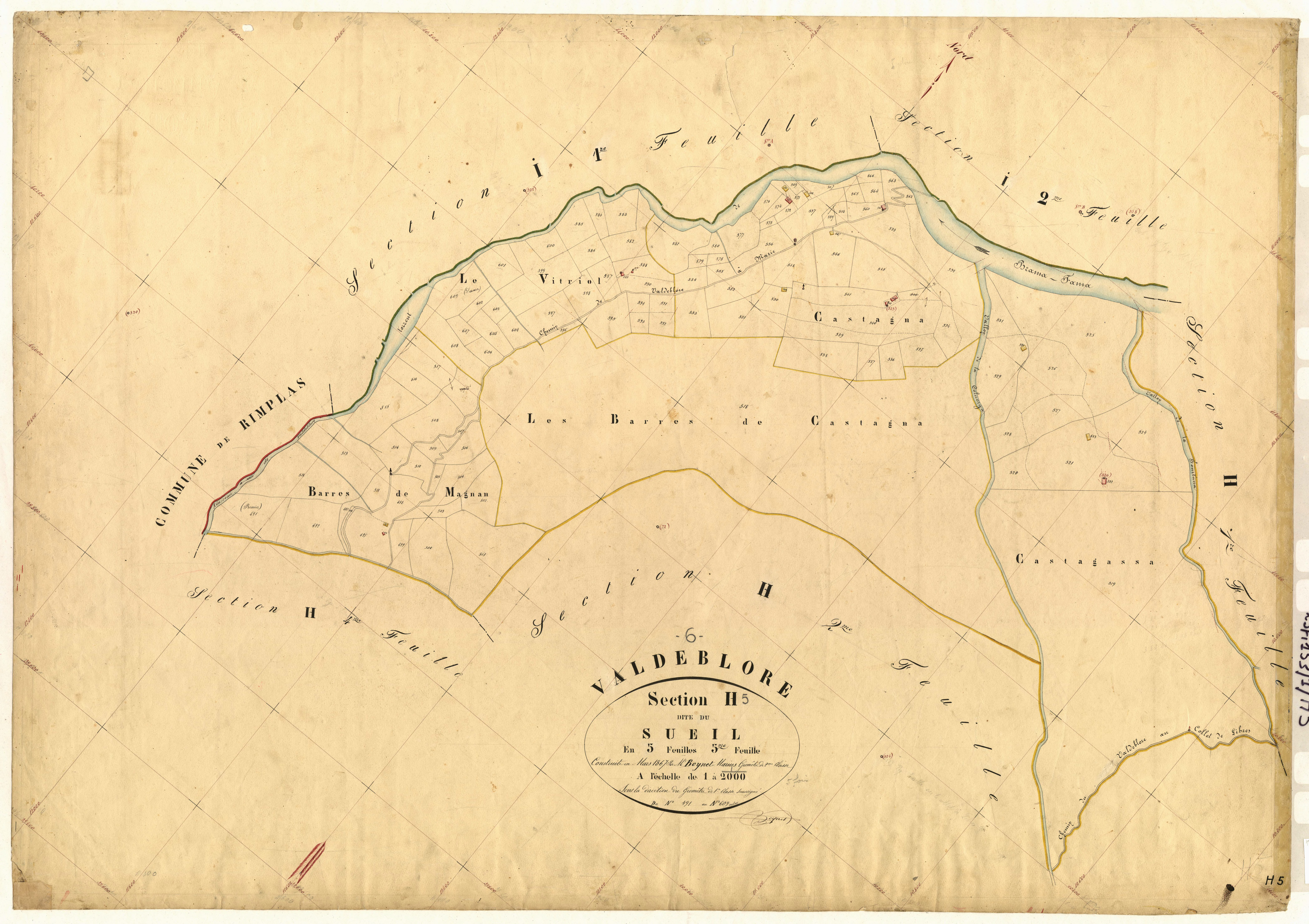 Le Sueil. - Plan de section, H5