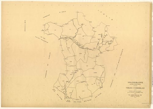 Tableau d'assemblage : origine Valdieri. - TA
