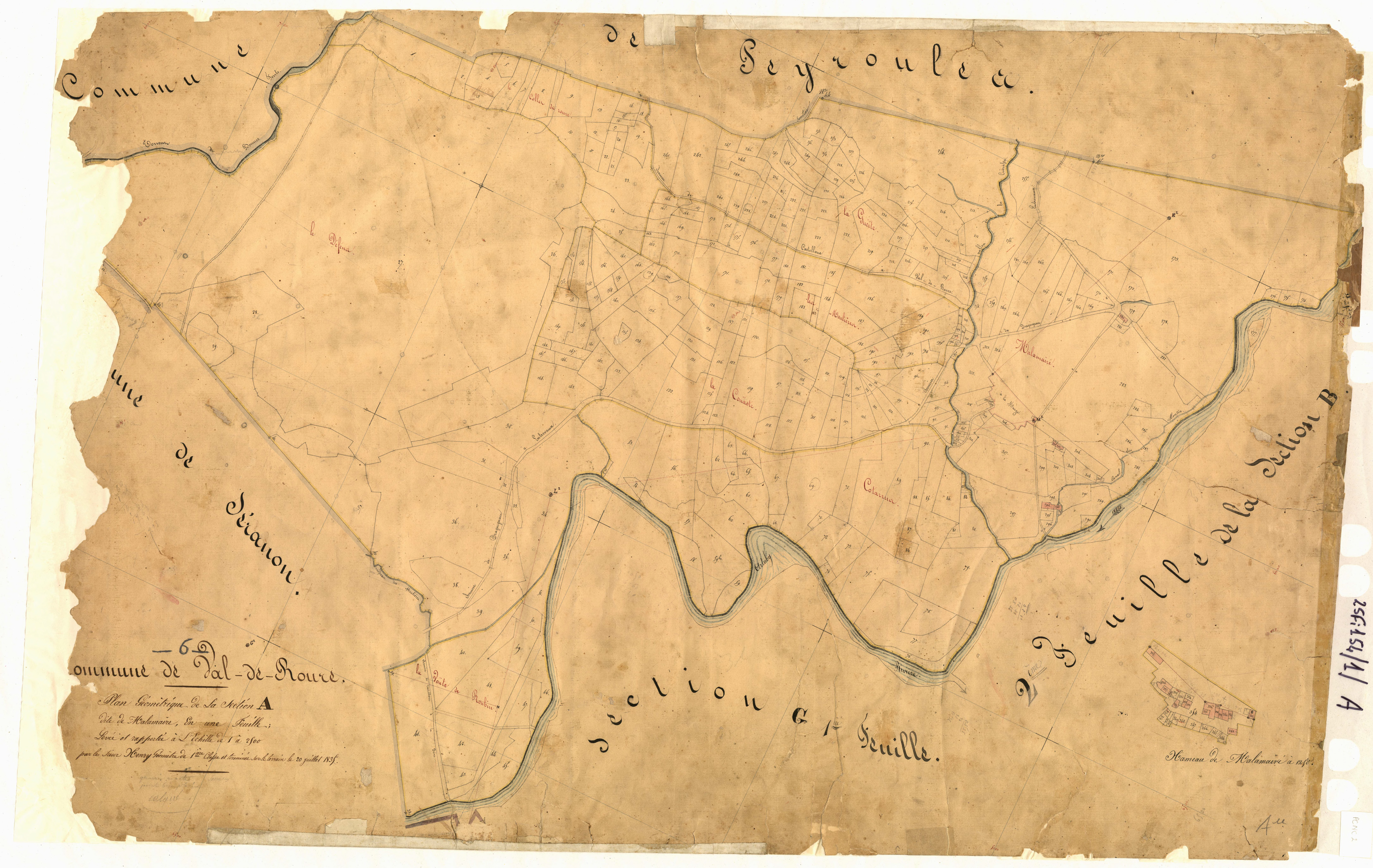 Malamaïre. - Plan de section, A